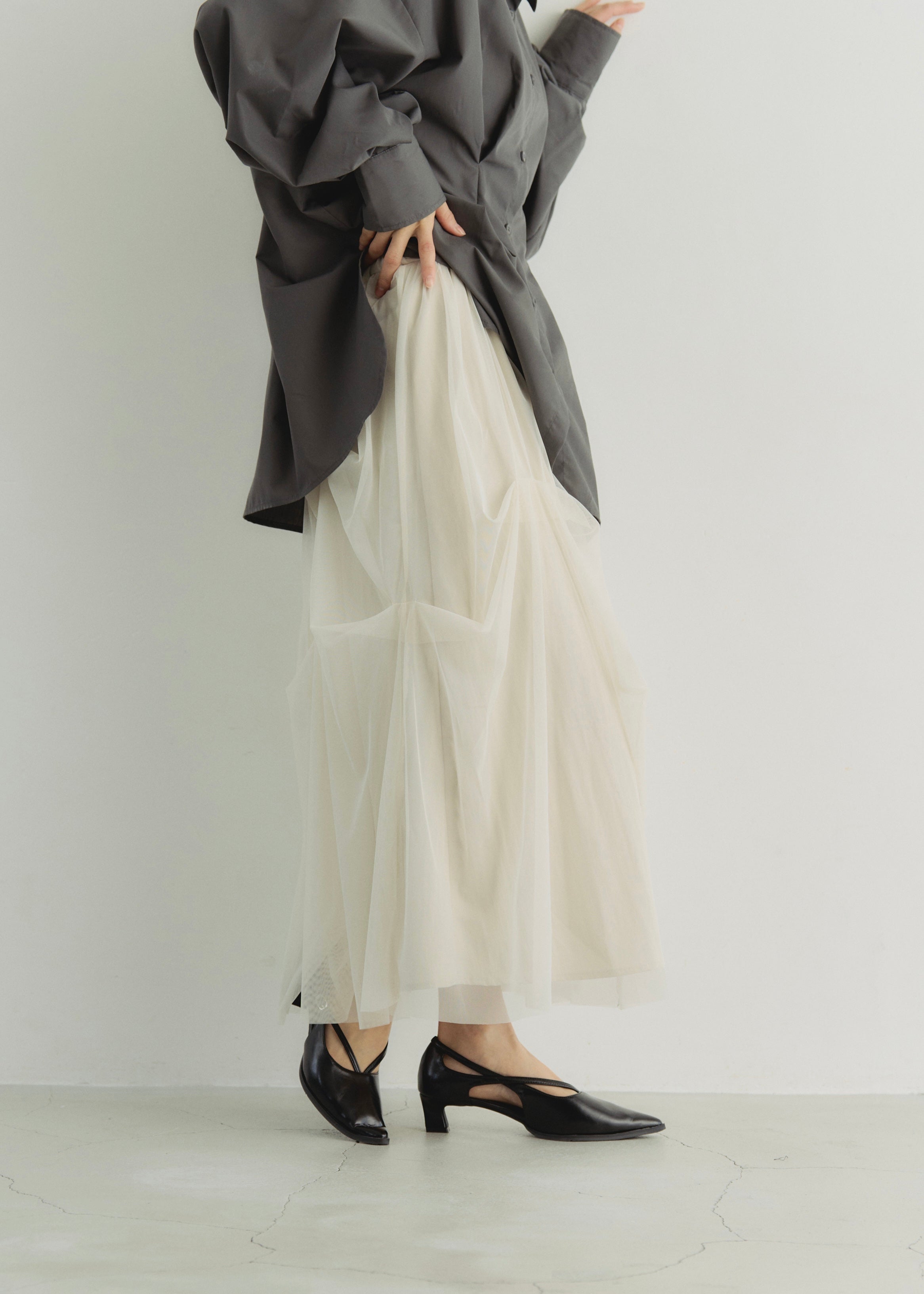 TULLE GATHER SKIRT