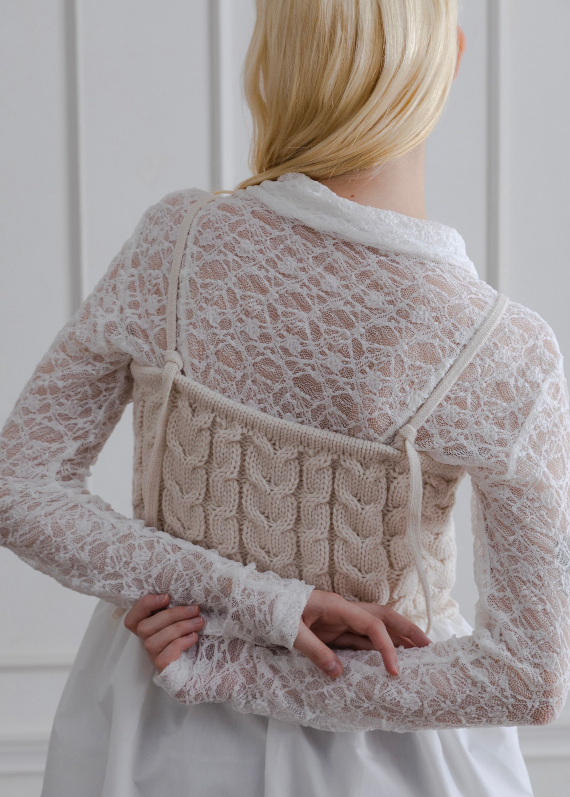 CABLE KNIT BALLOON CAMISOLE