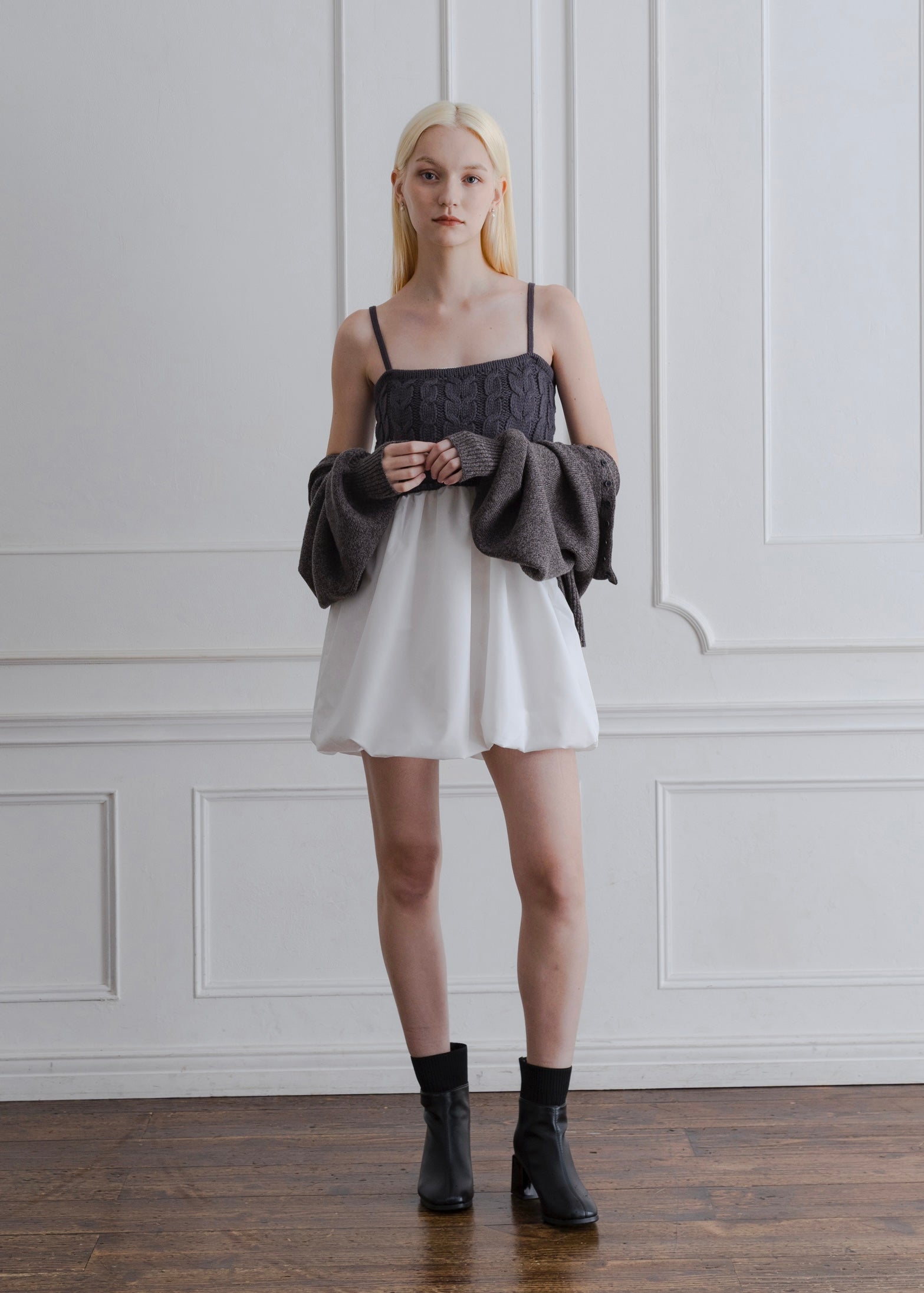 CABLE KNIT BALLOON CAMISOLE