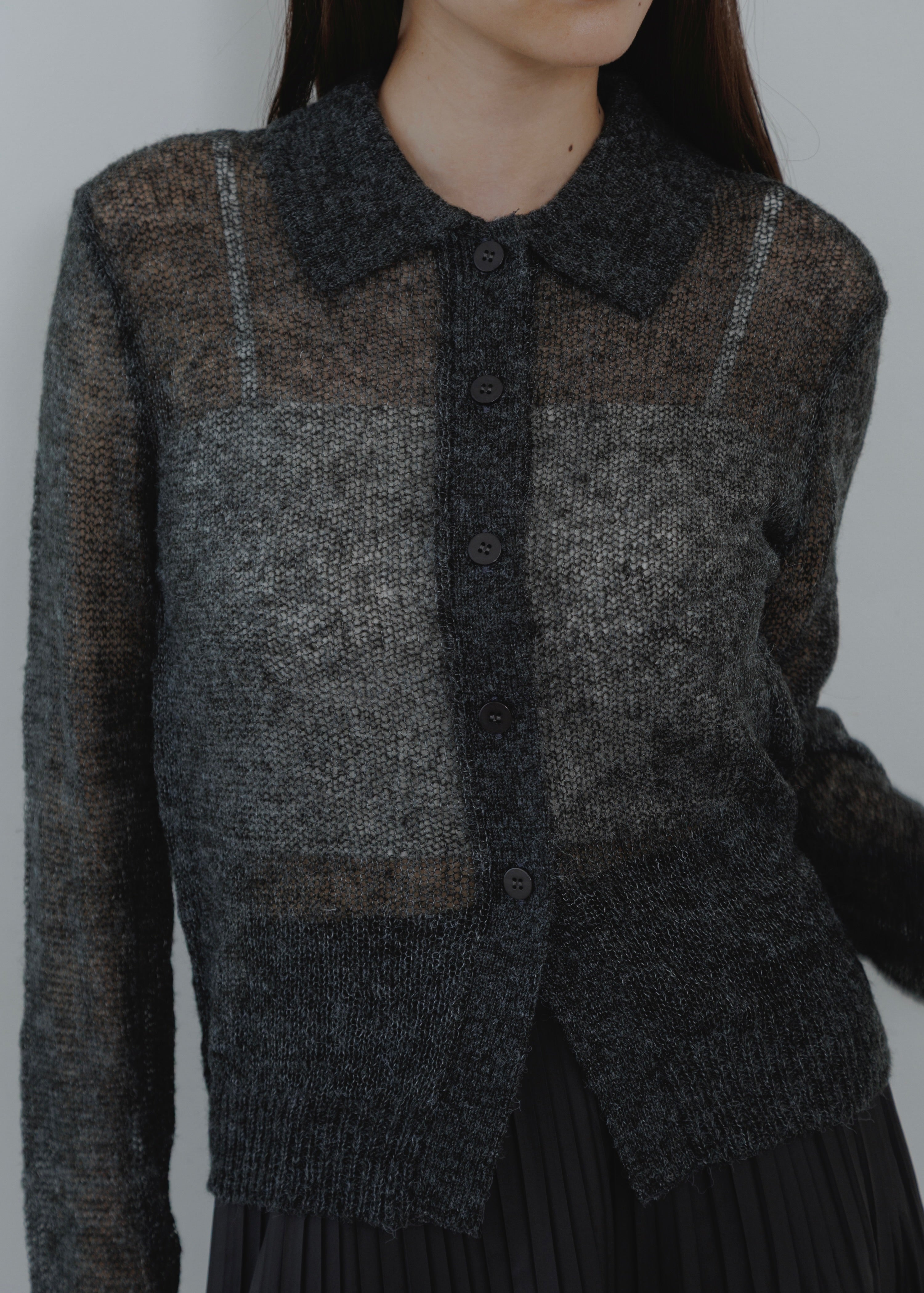 MOHAIR POLO CARDOGAN