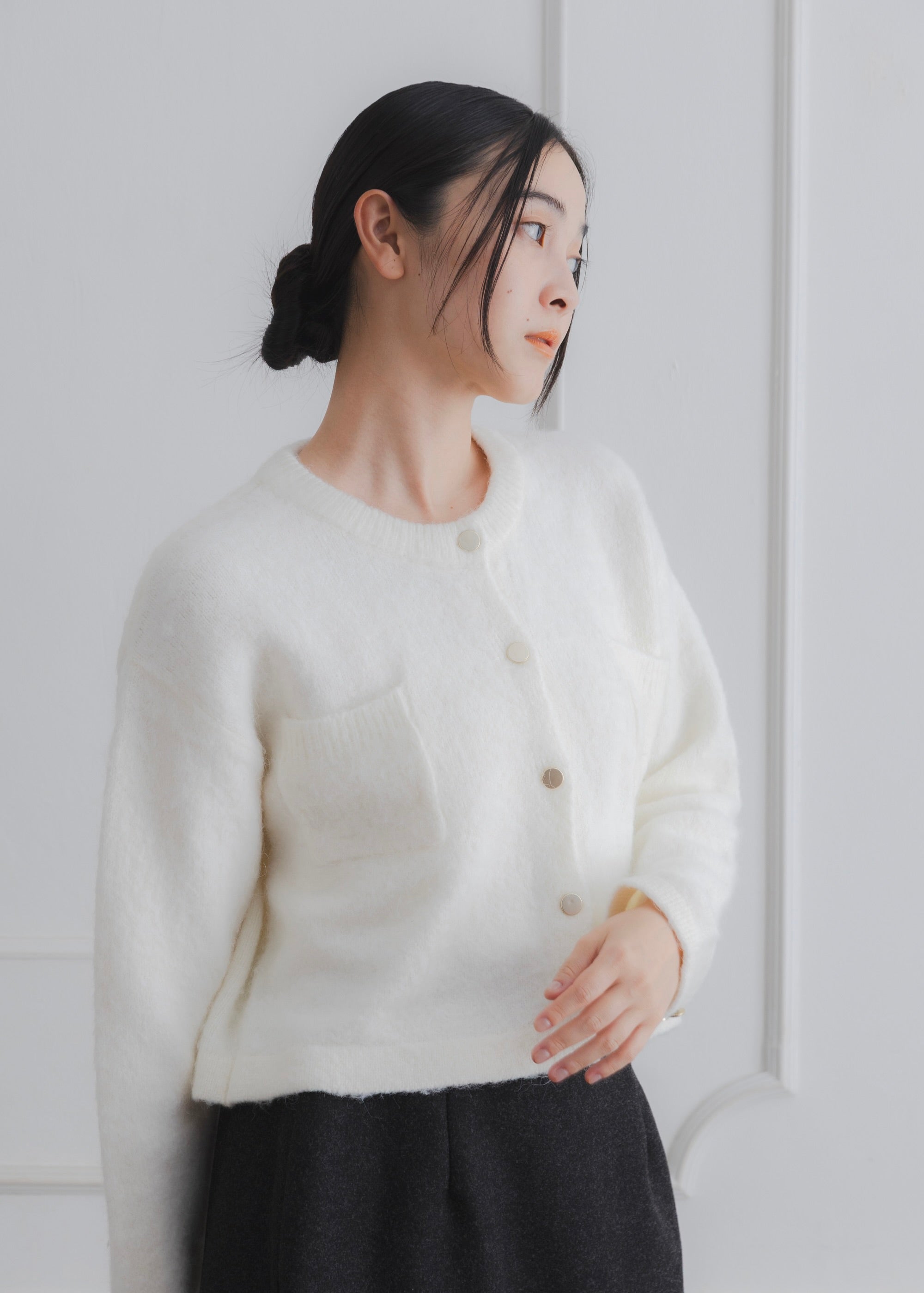 CROPPED SHAGGY CARDIGAN