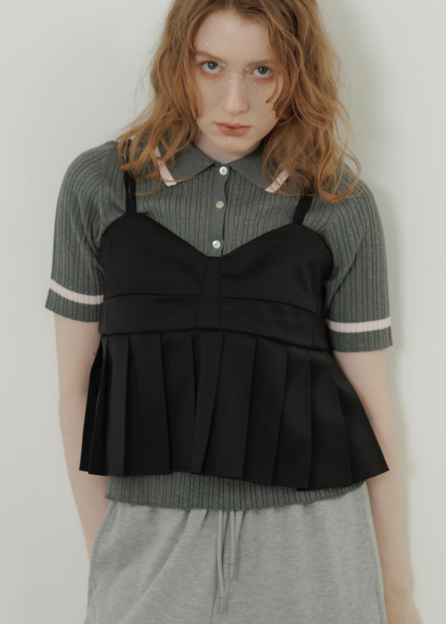 TWILL PLEATS CAMISOLE