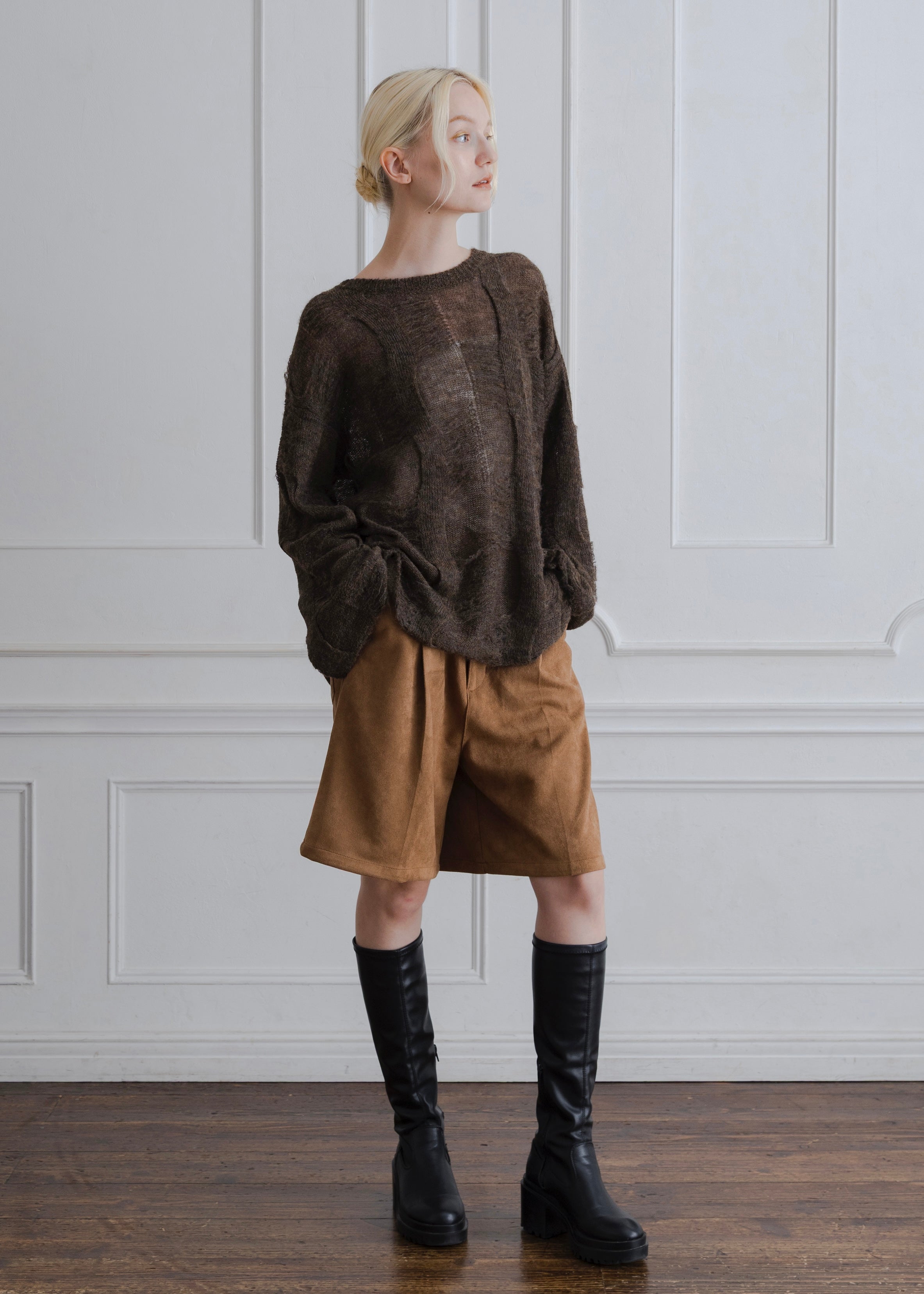 FAUX SUEDE PANTS