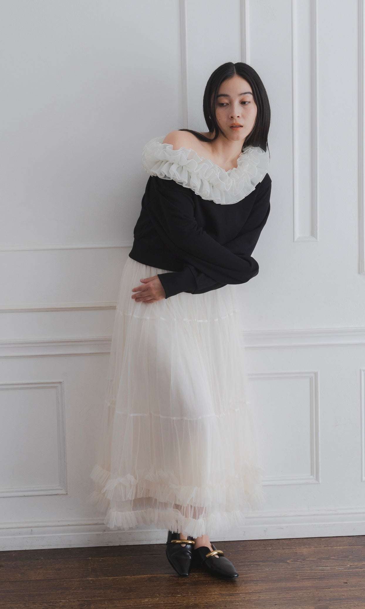 TULLE TIERED SKIRT