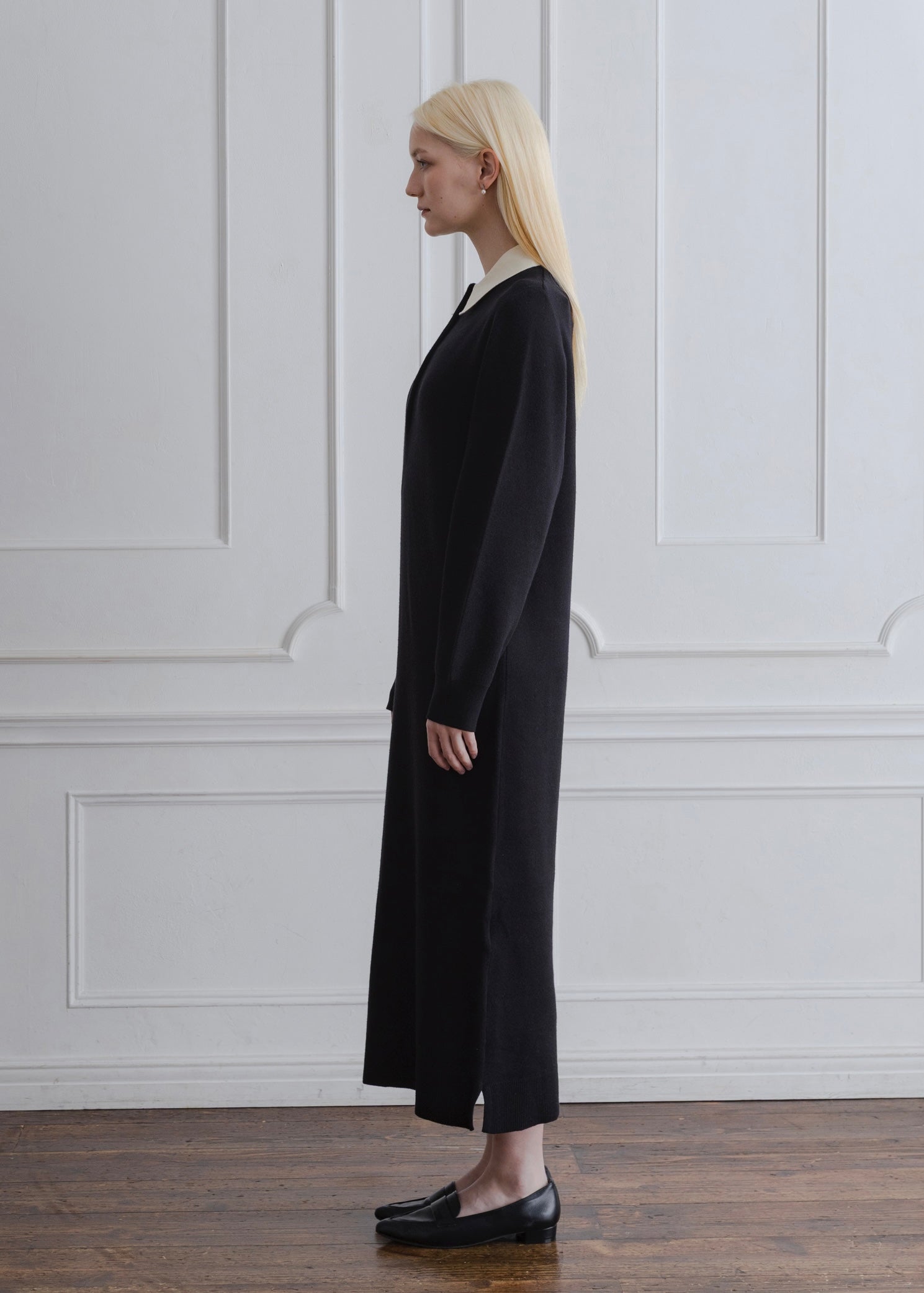 BICOLOR POLO KNIT DRESS