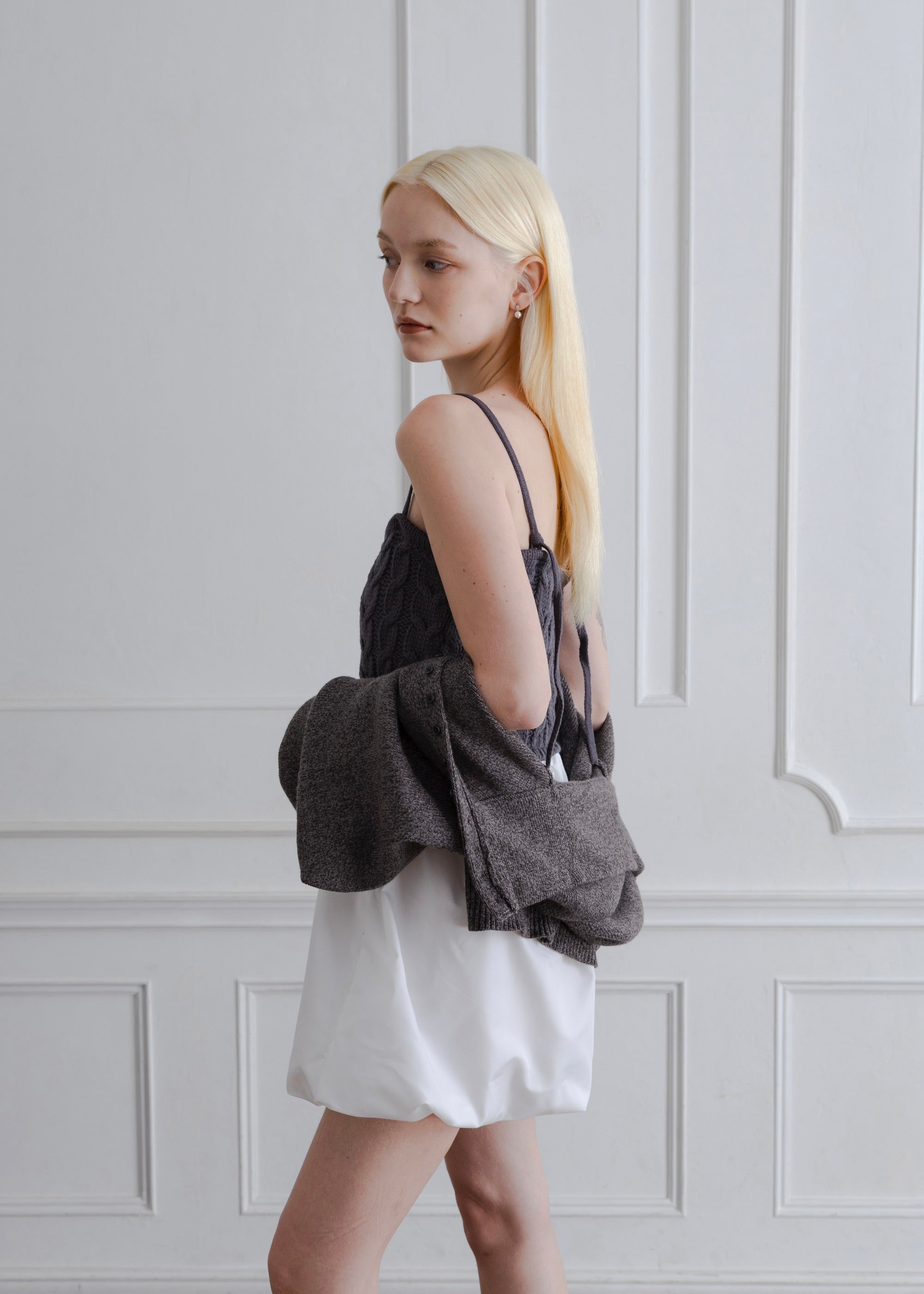 CABLE KNIT BALLOON CAMISOLE