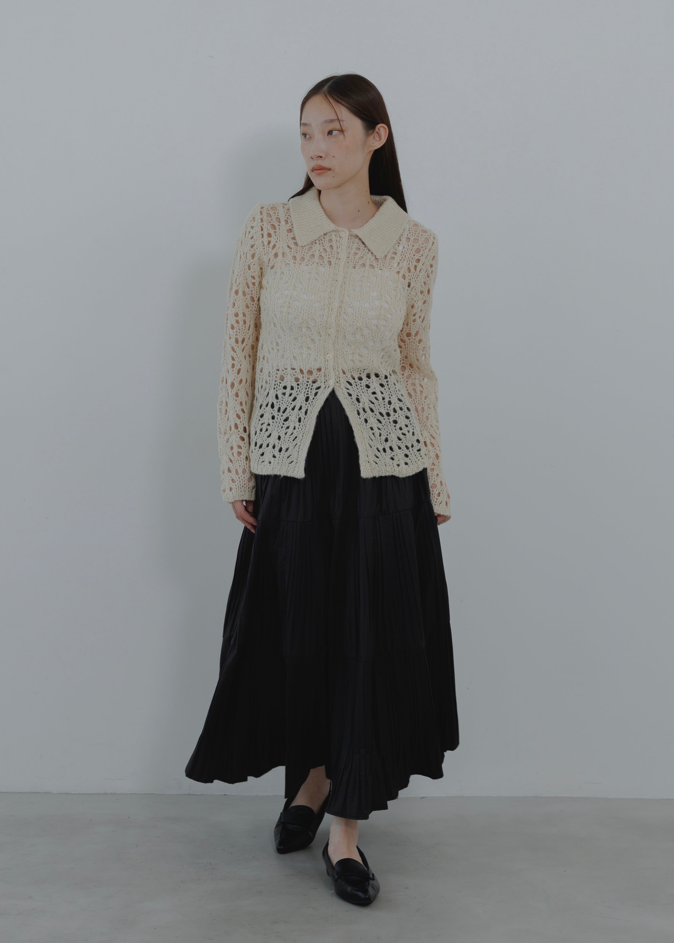 TIERED PLEATS SKIRT