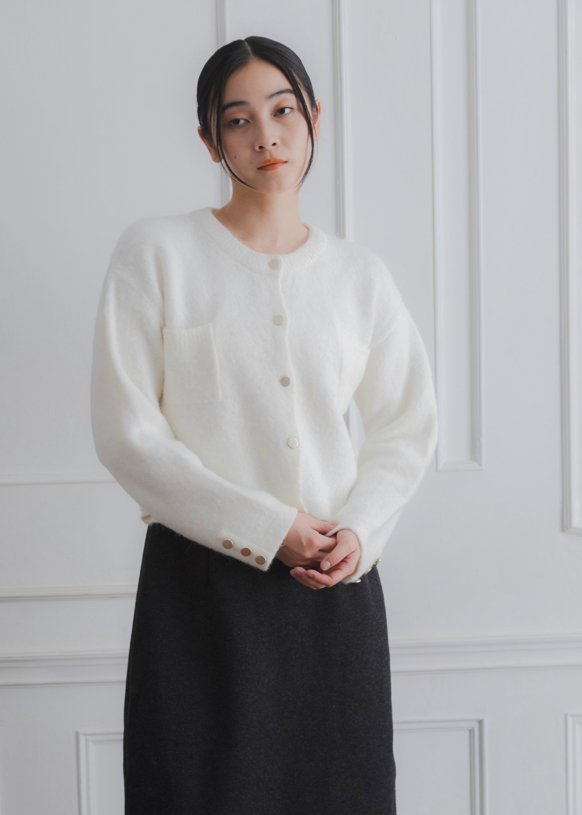 CROPPED SHAGGY CARDIGAN