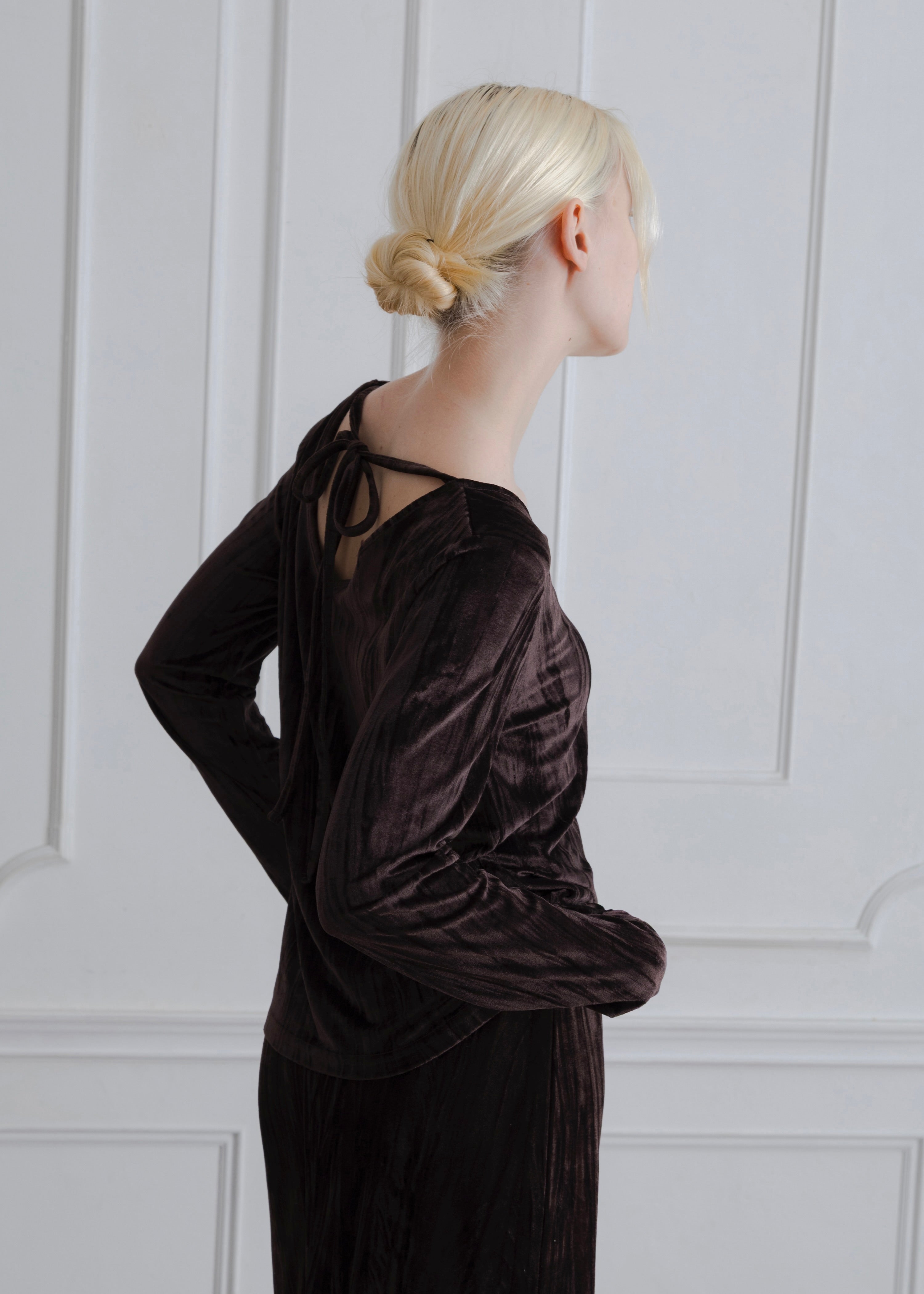 2WAY CRUSH VELOUR TOP