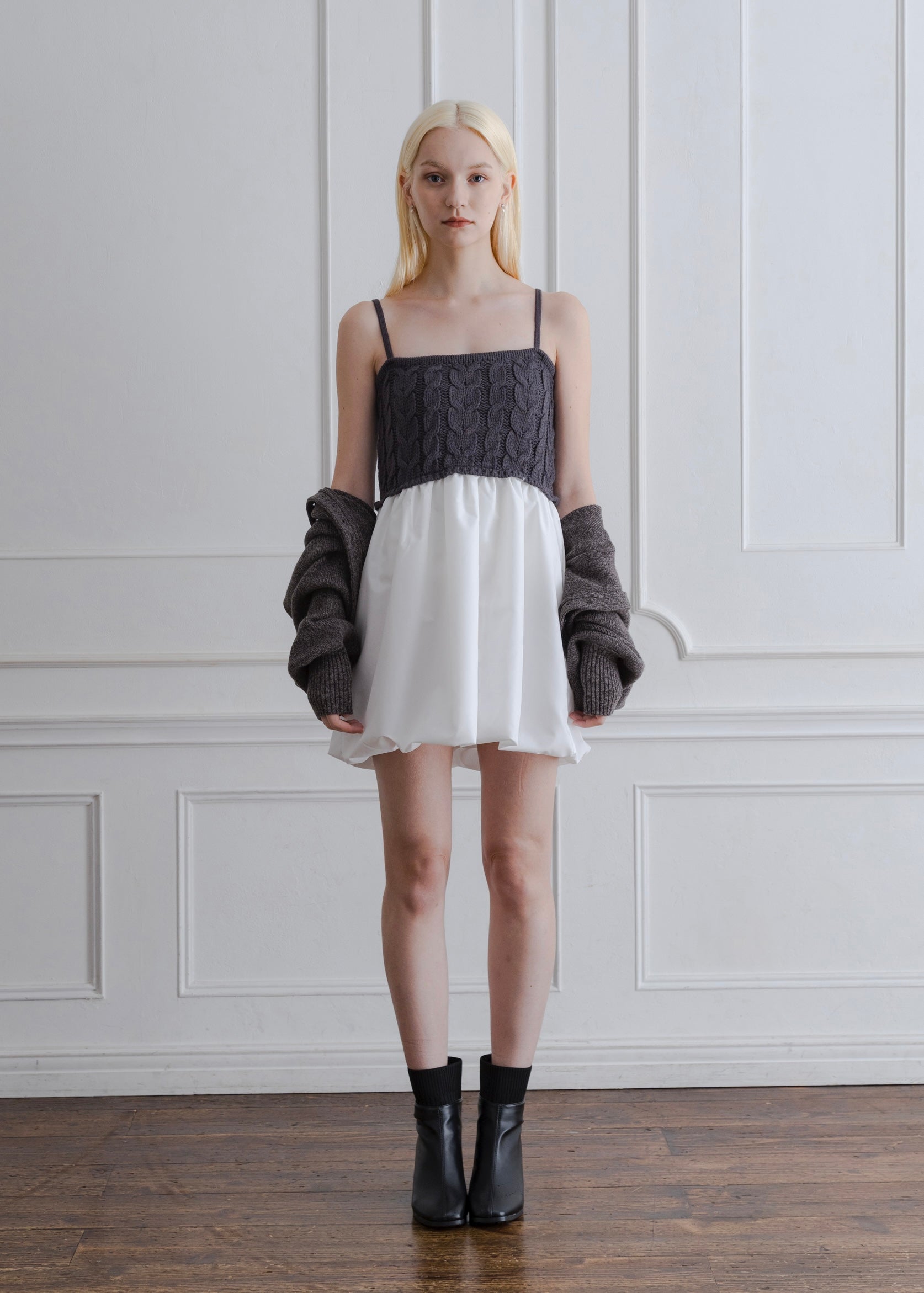 CABLE KNIT BALLOON CAMISOLE