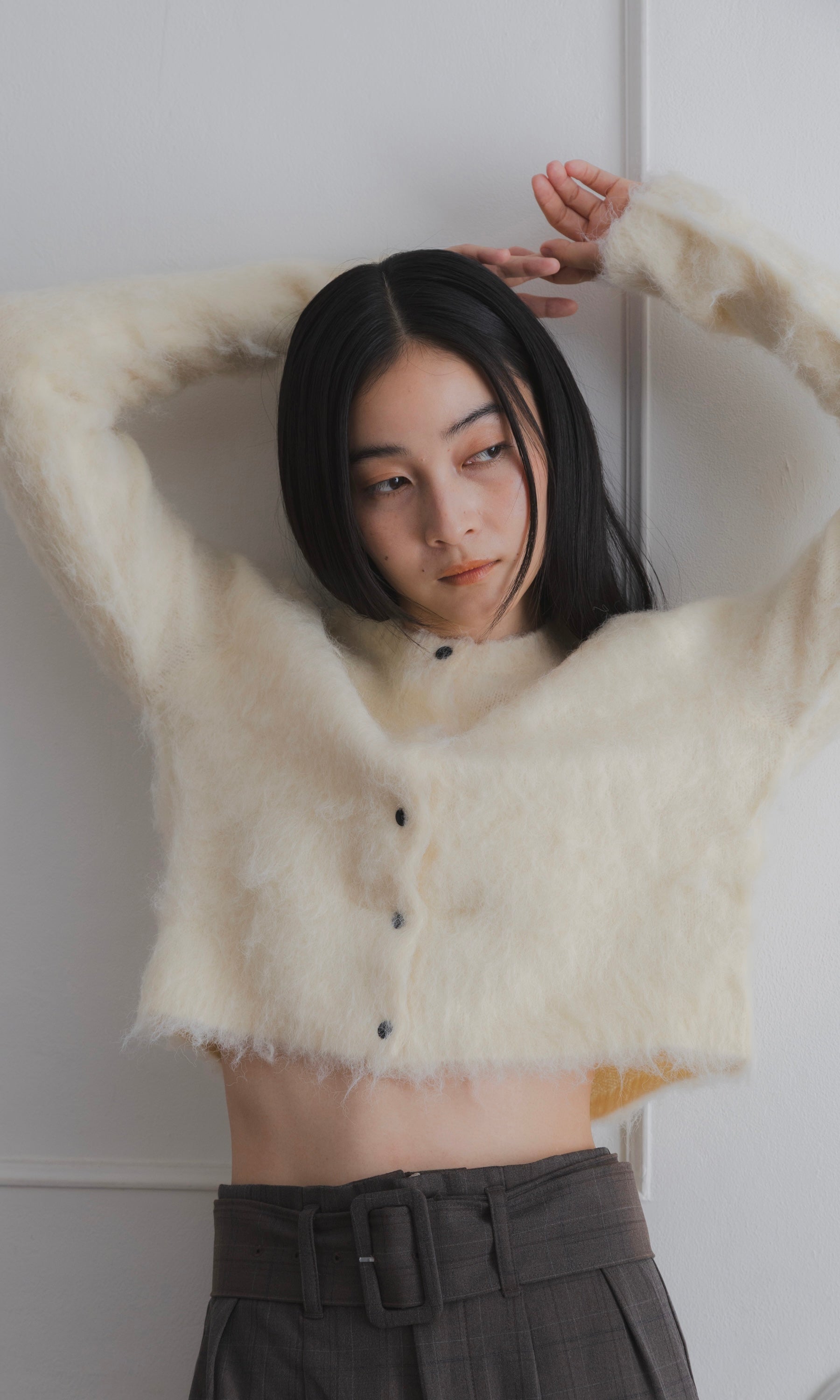 MOHAIR TOUCH CROPPED CARDIGAN