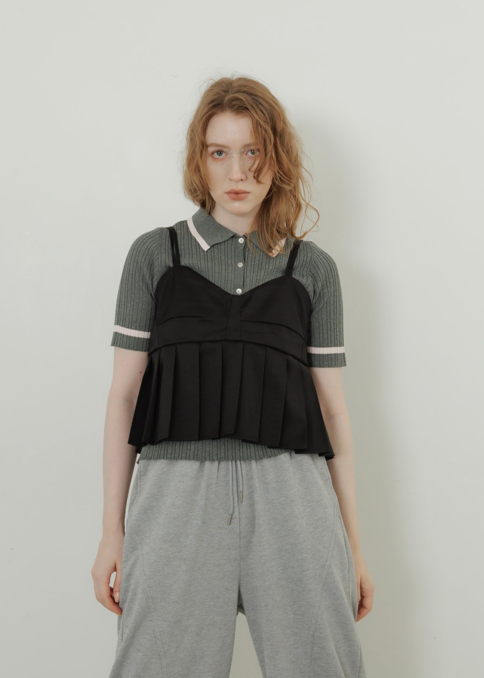 TWILL PLEATS CAMISOLE