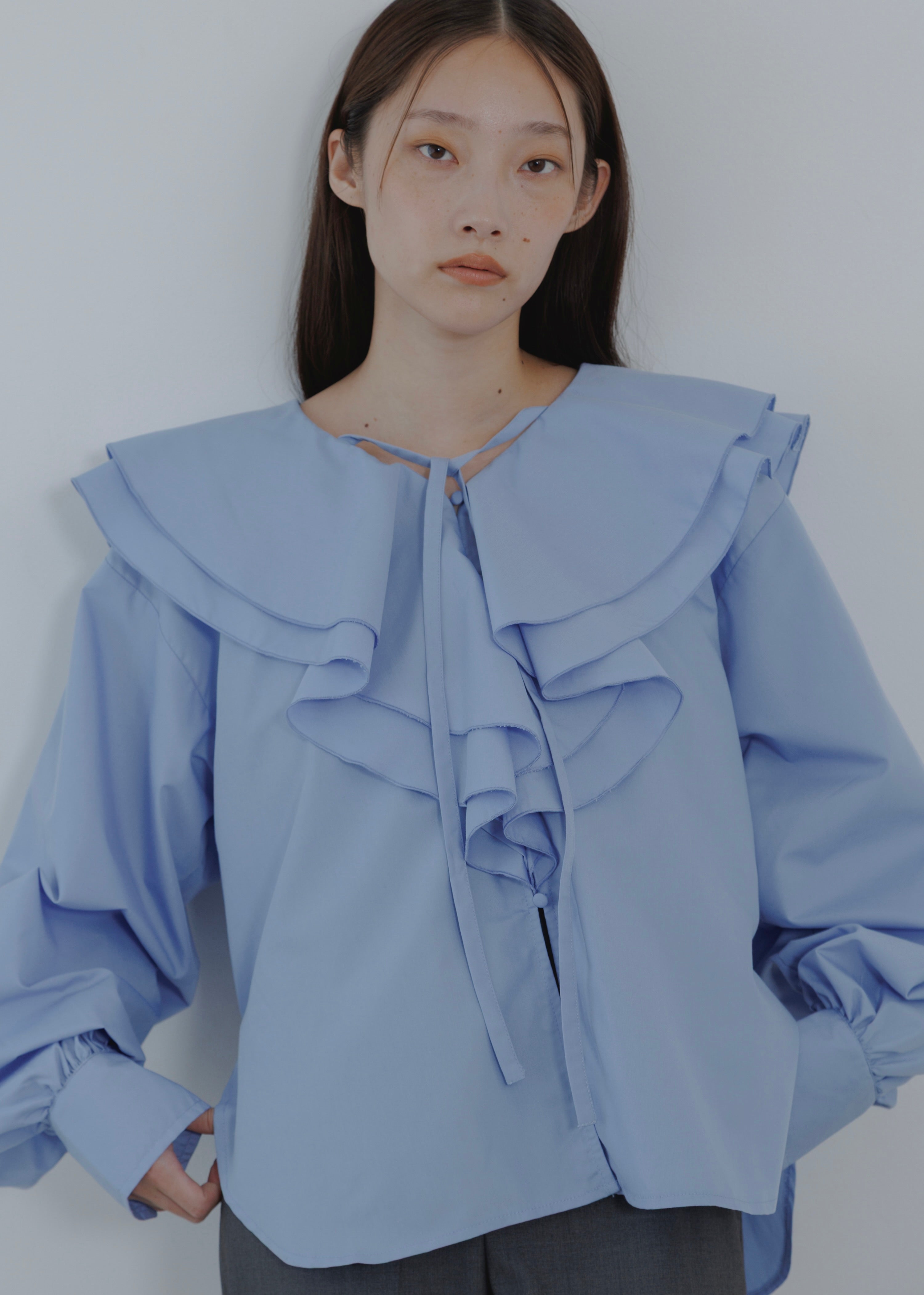 FRILL COLLAR SHIRT