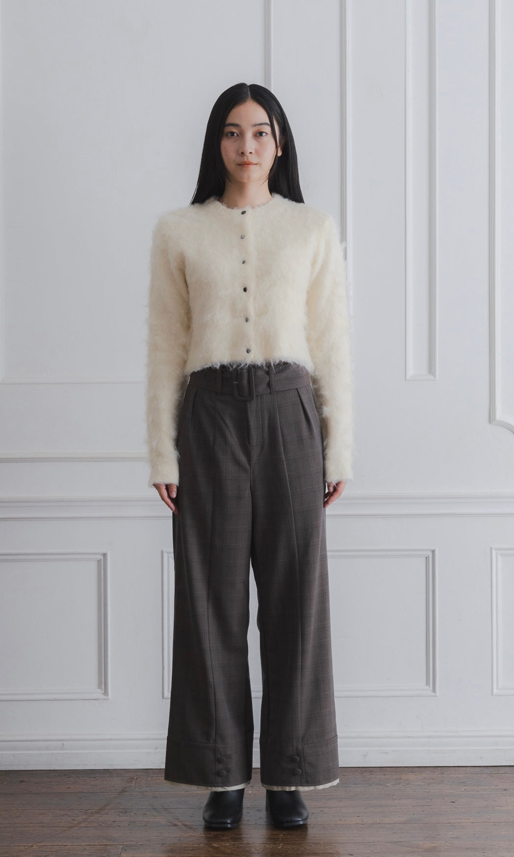 MOHAIR TOUCH CROPPED CARDIGAN