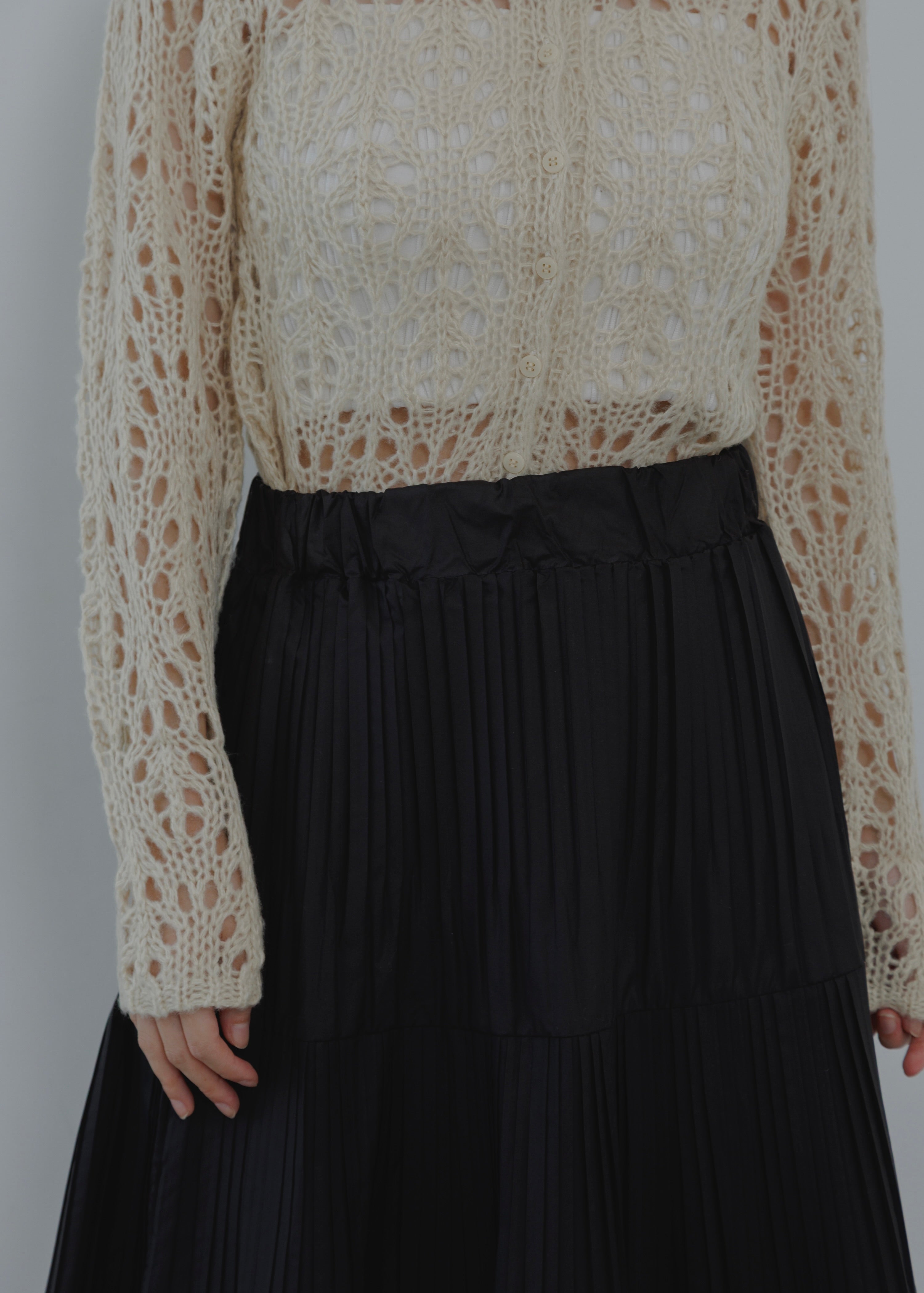 TIERED PLEATS SKIRT