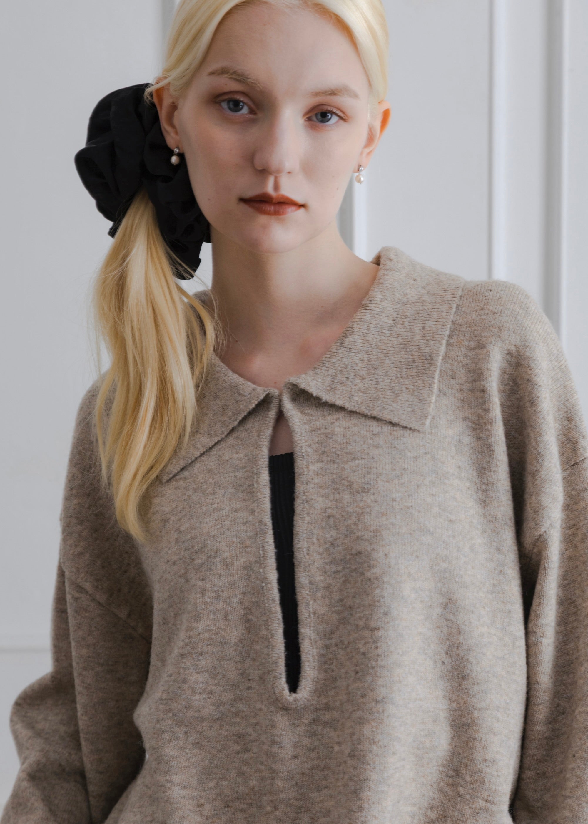 WOOL BLEND SKIPPER PULLOVER