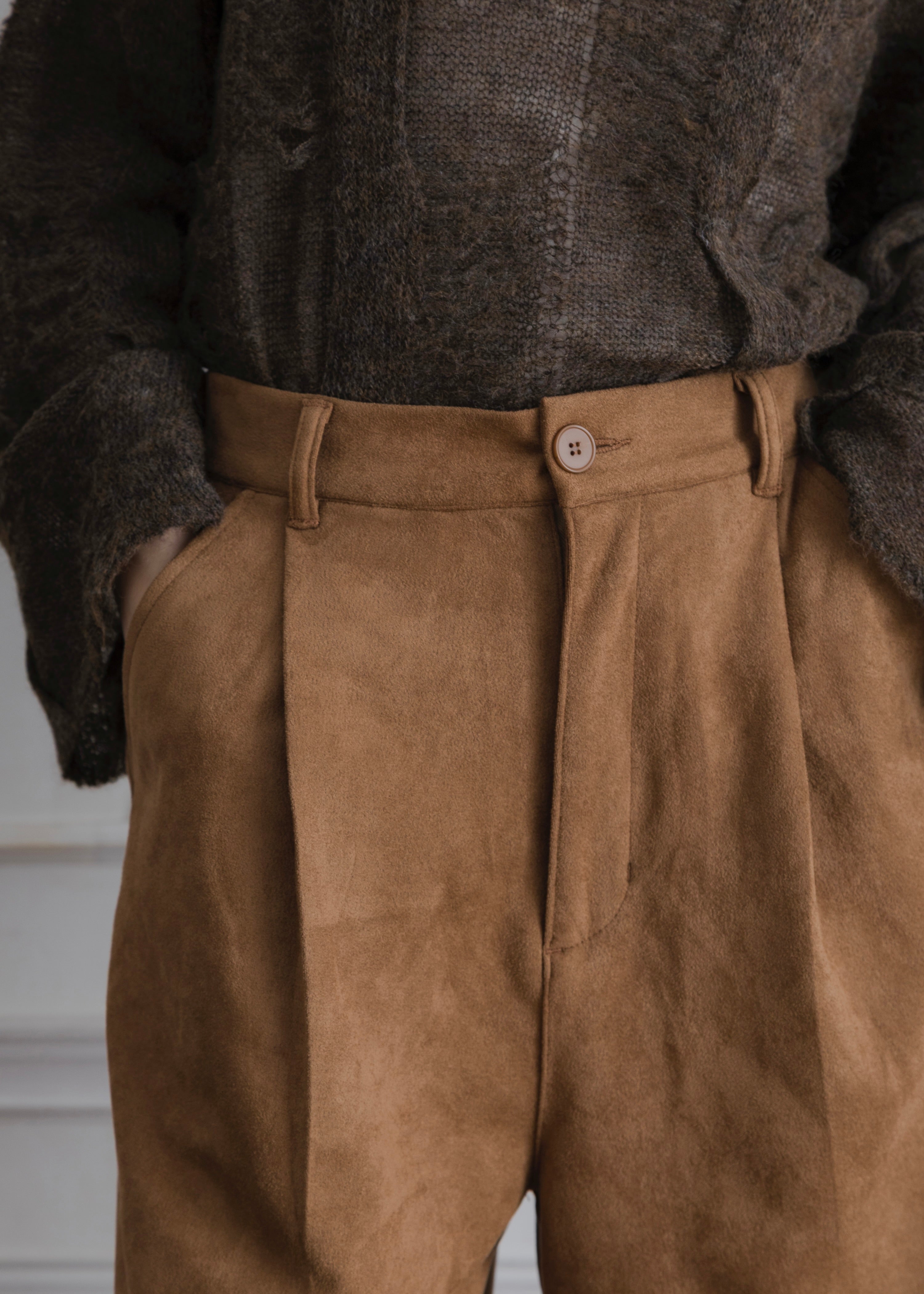 FAUX SUEDE PANTS
