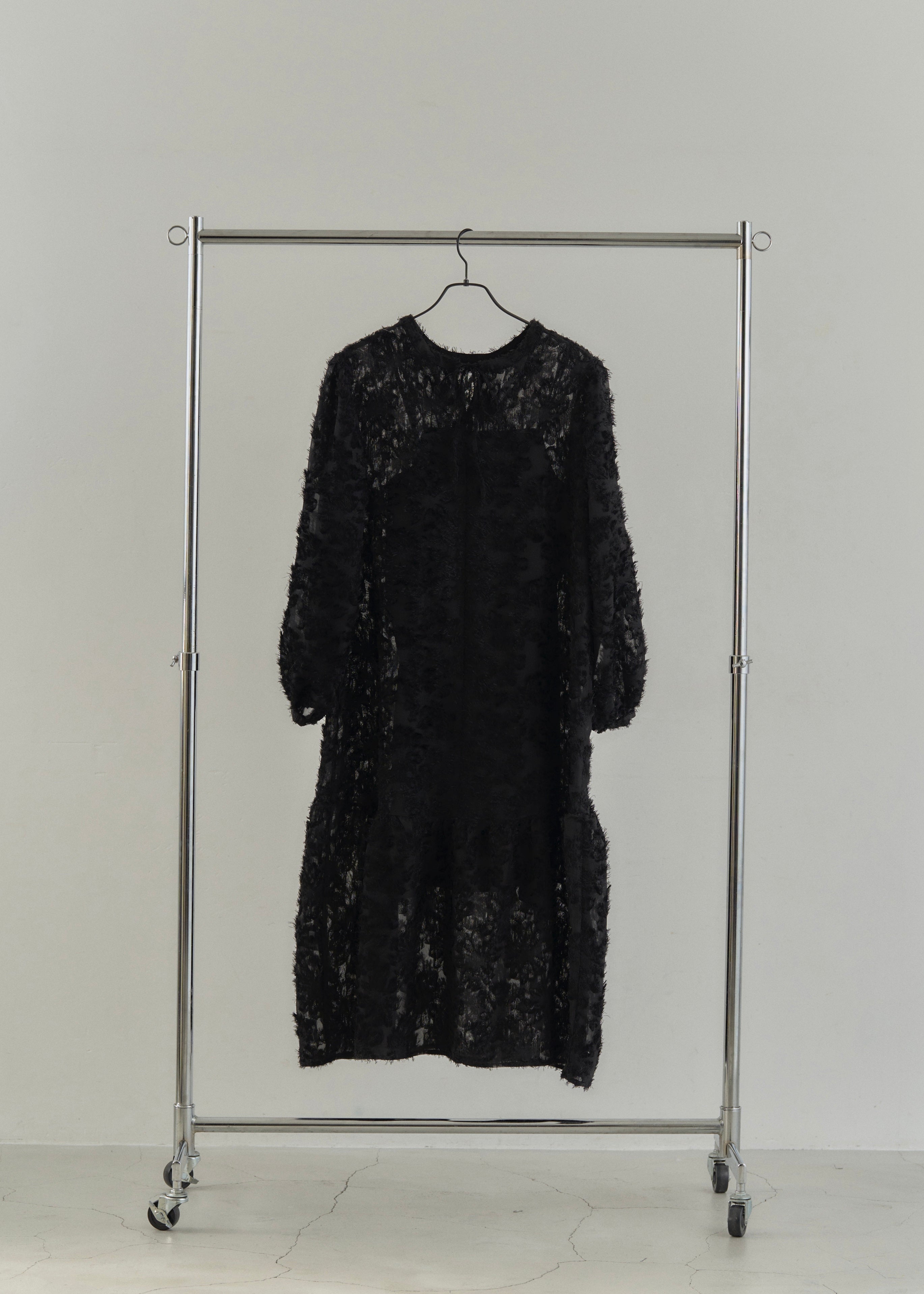2WAY SHEER JACQUARD DRESS