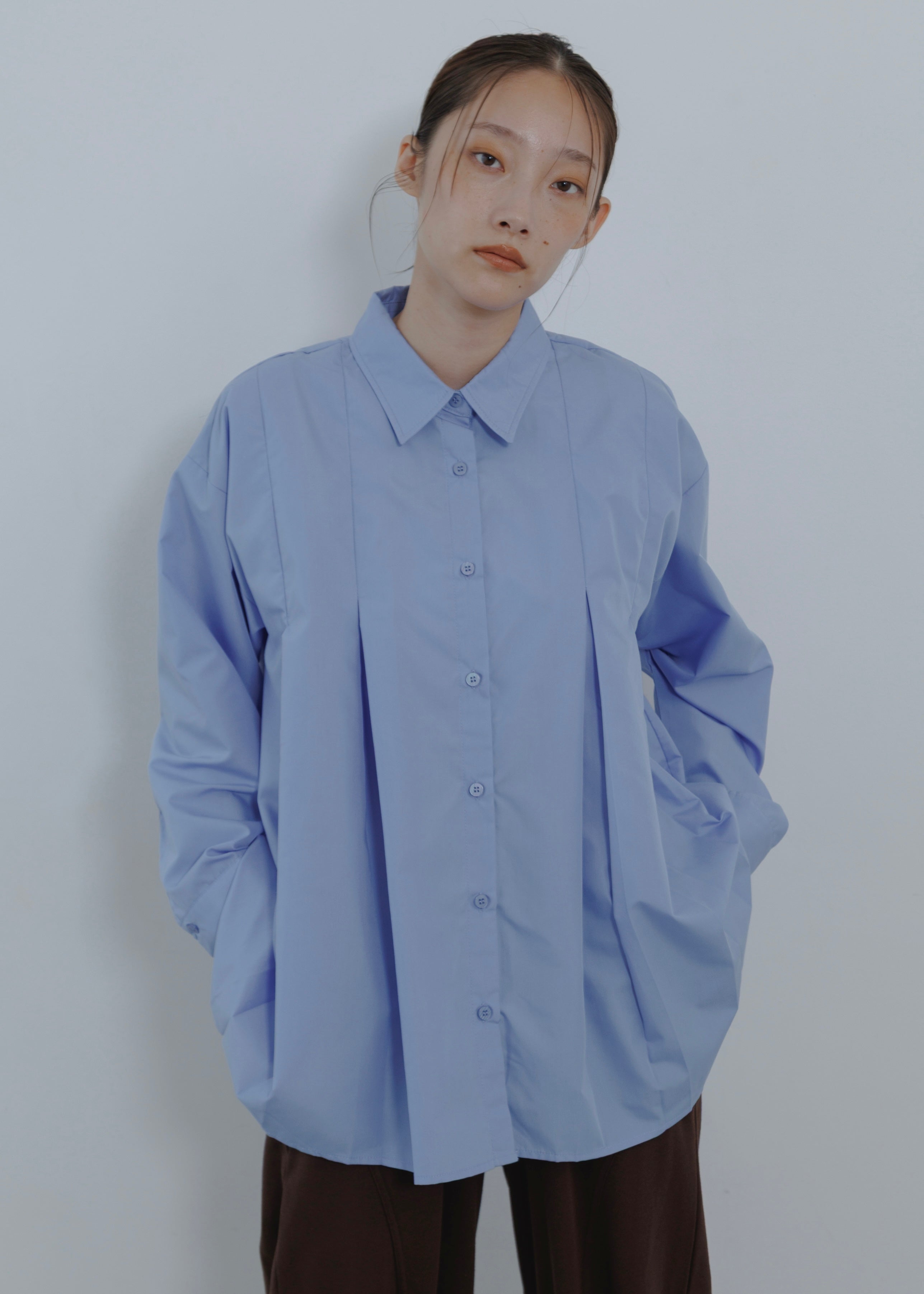 BROAD PLEATS SHIRT