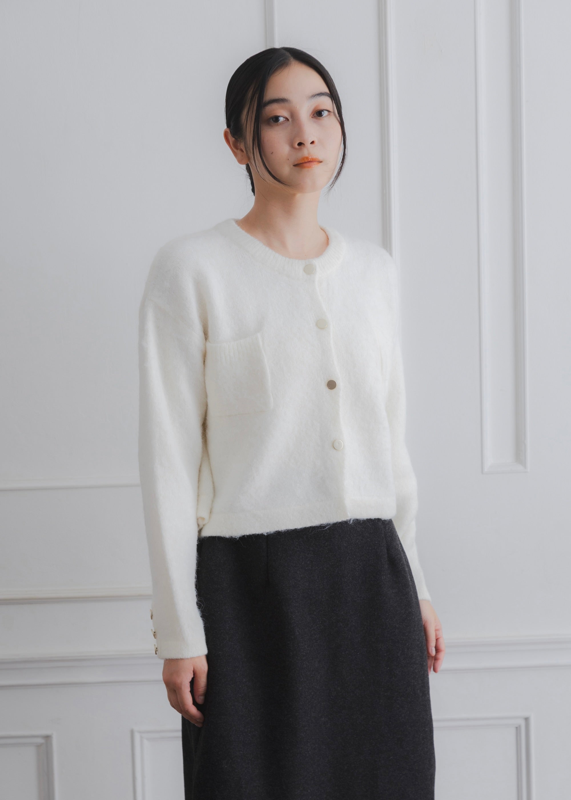 CROPPED SHAGGY CARDIGAN