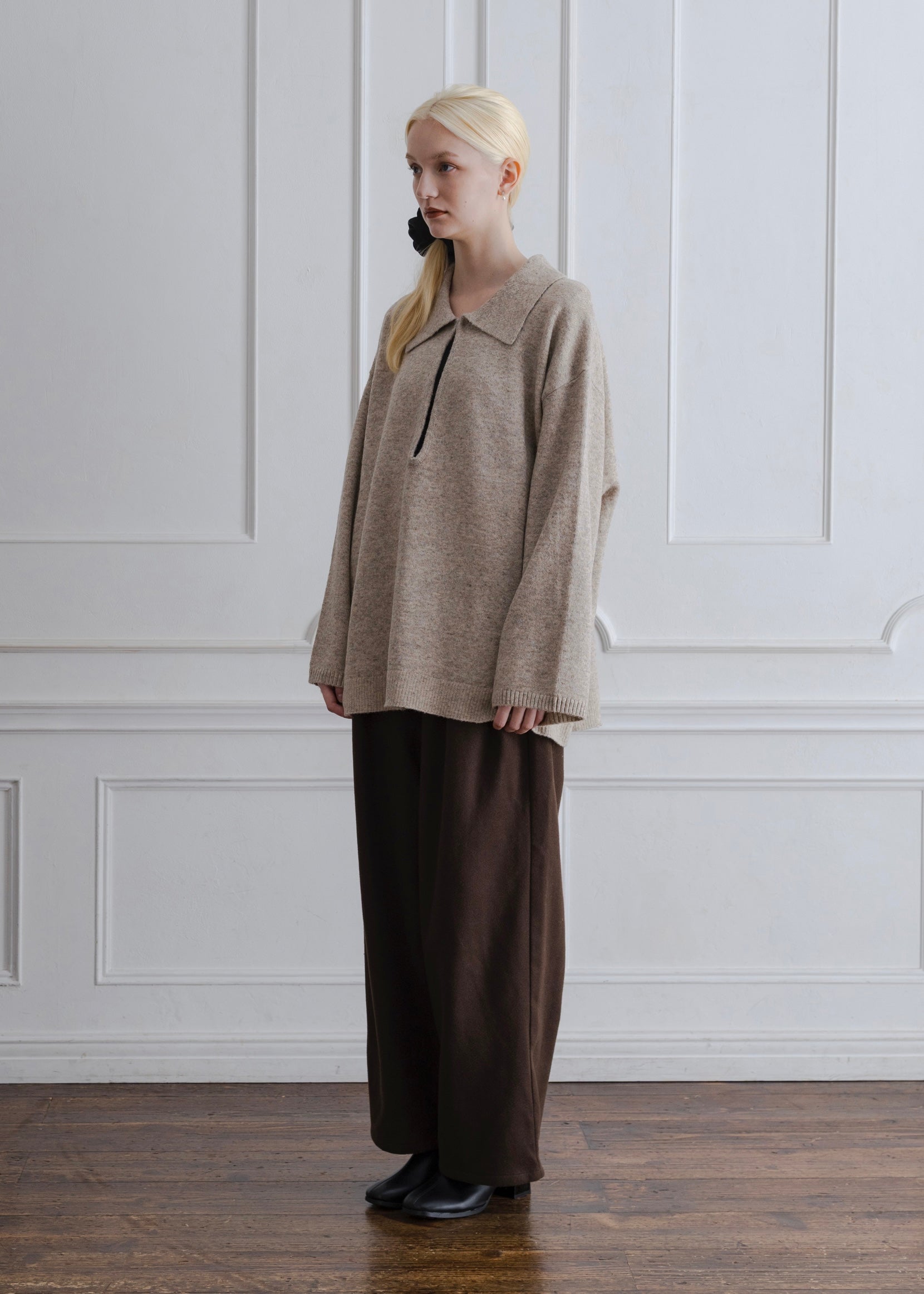 WOOL BLEND SKIPPER PULLOVER