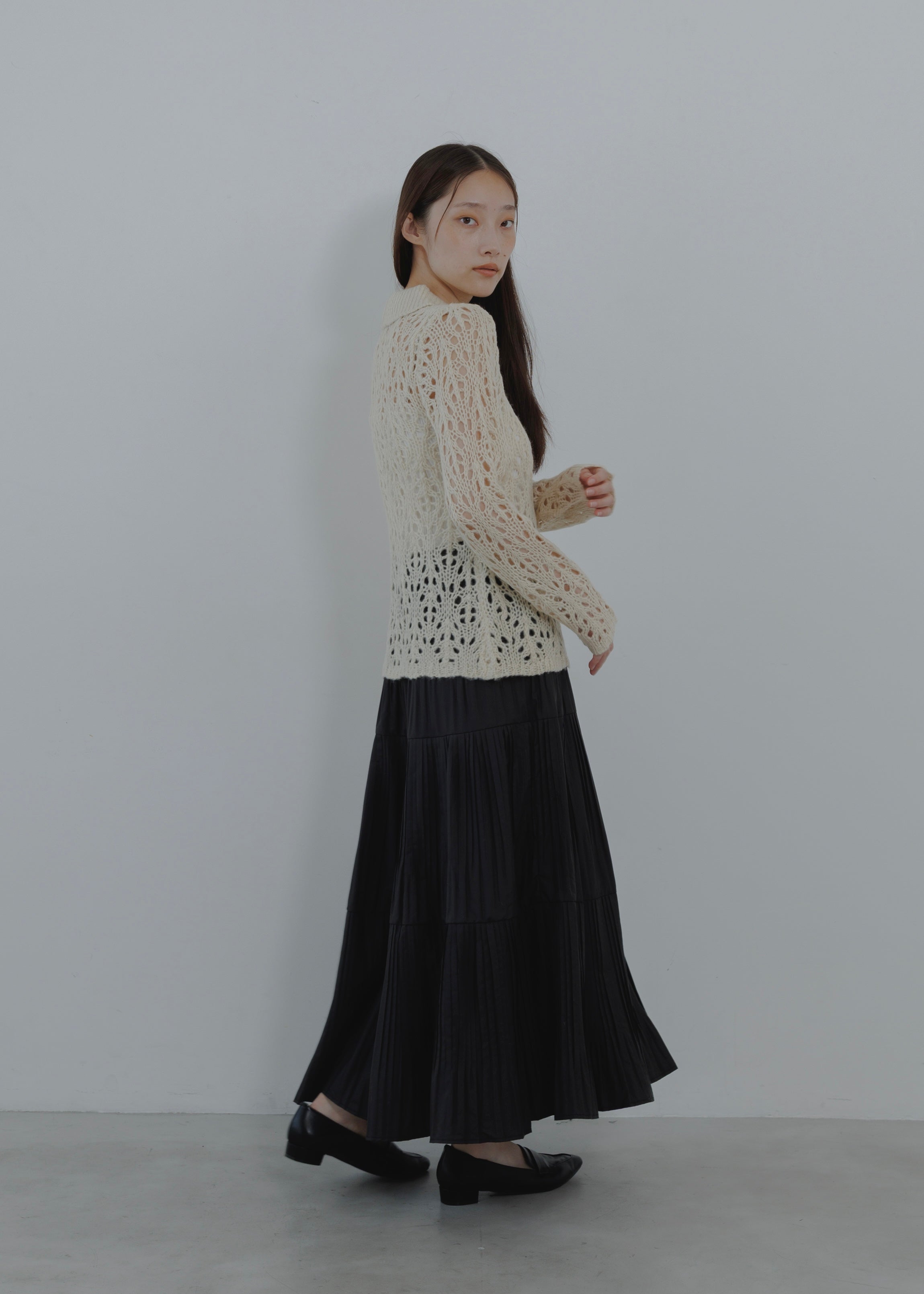 TIERED PLEATS SKIRT
