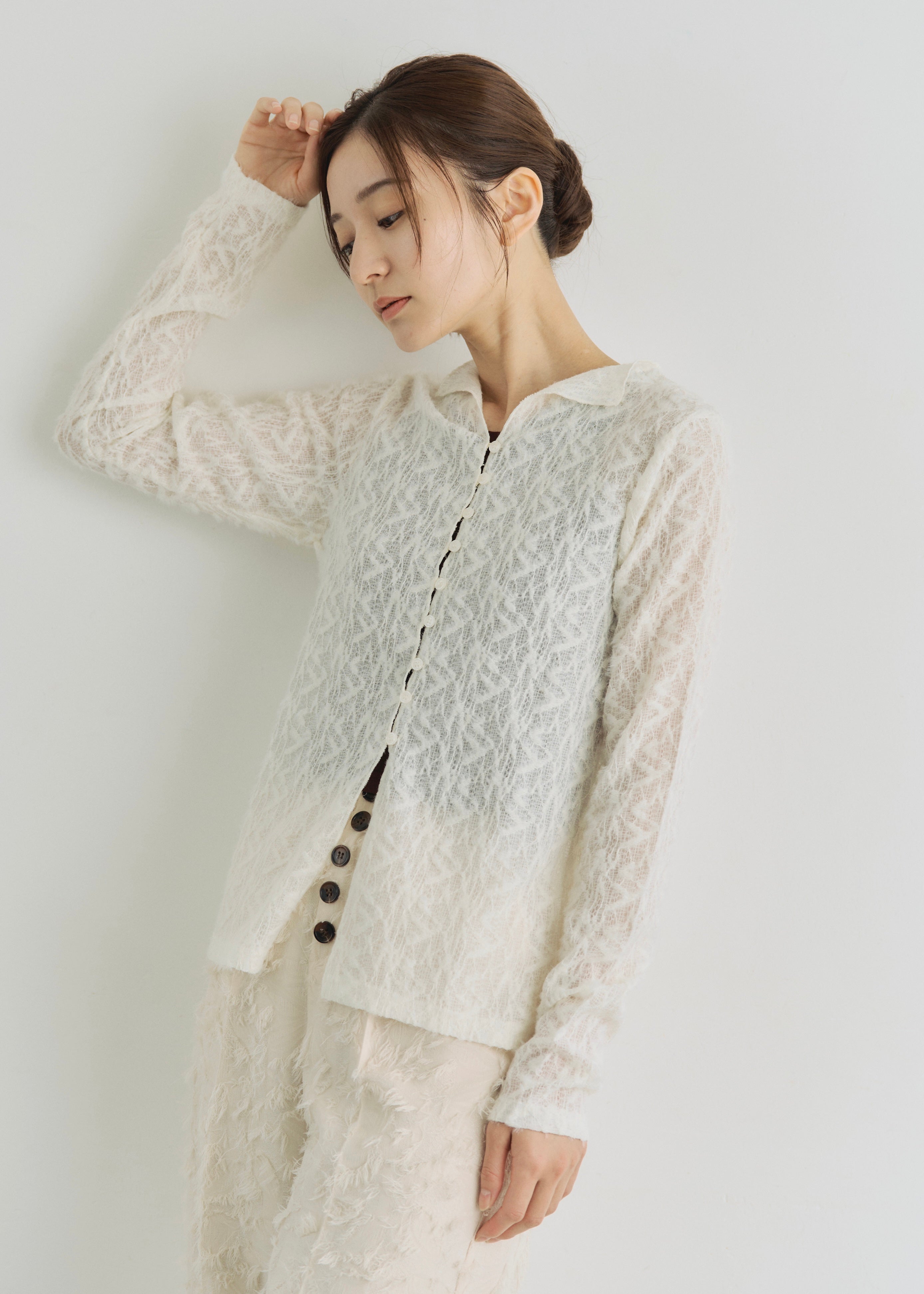 SHEER SHAGGY CARDIGAN