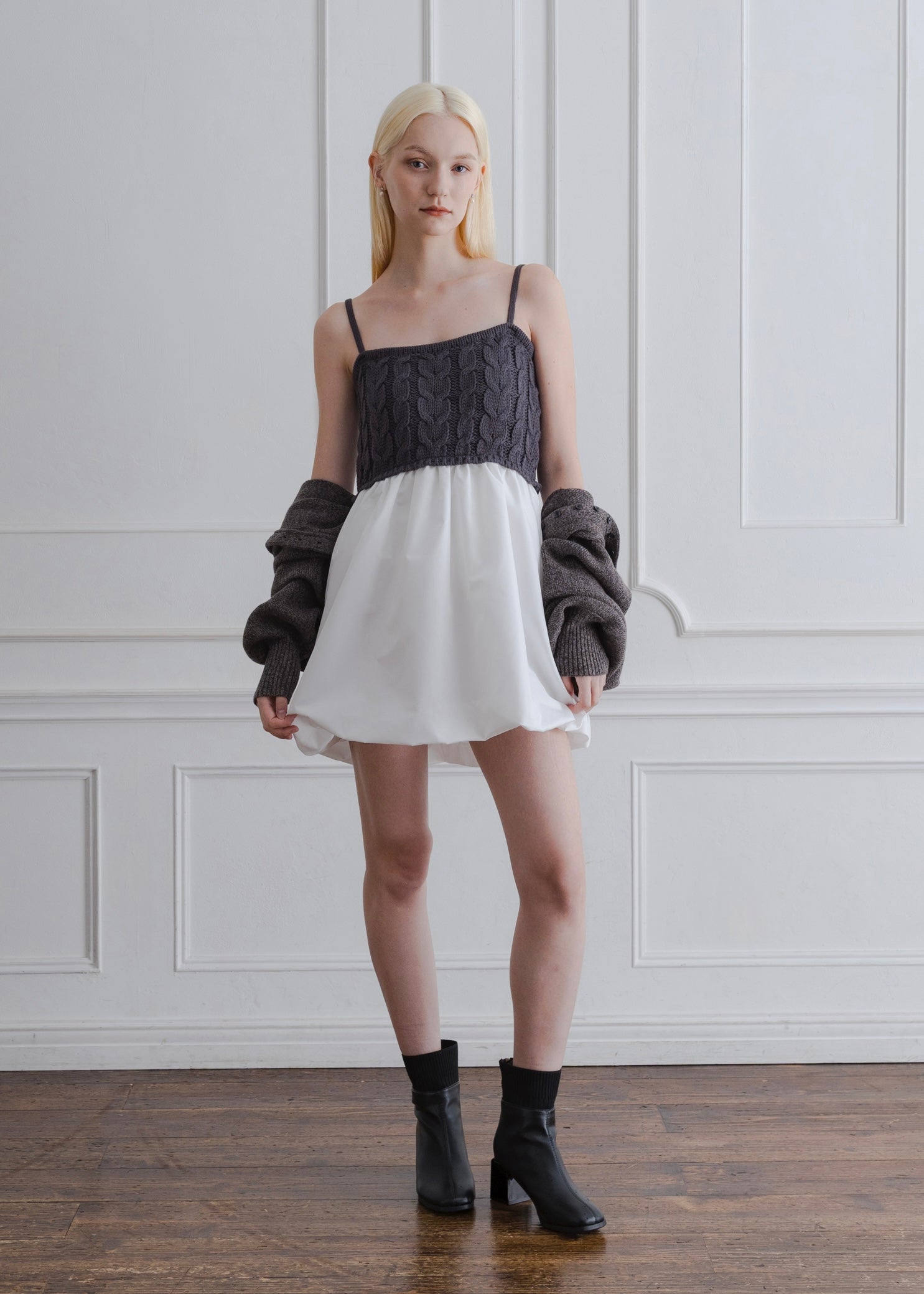 CABLE KNIT BALLOON CAMISOLE