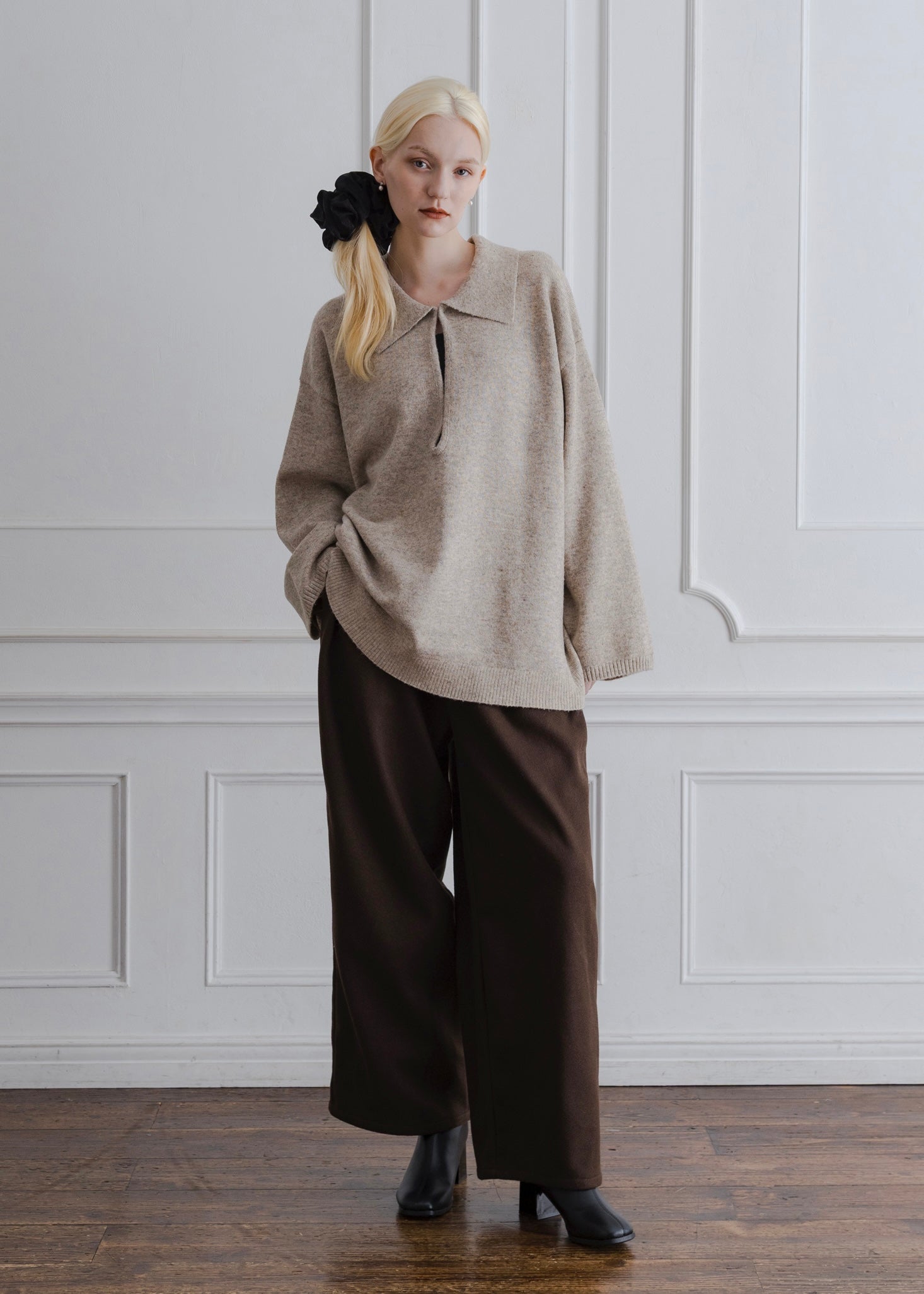 WOOL BLEND SKIPPER PULLOVER