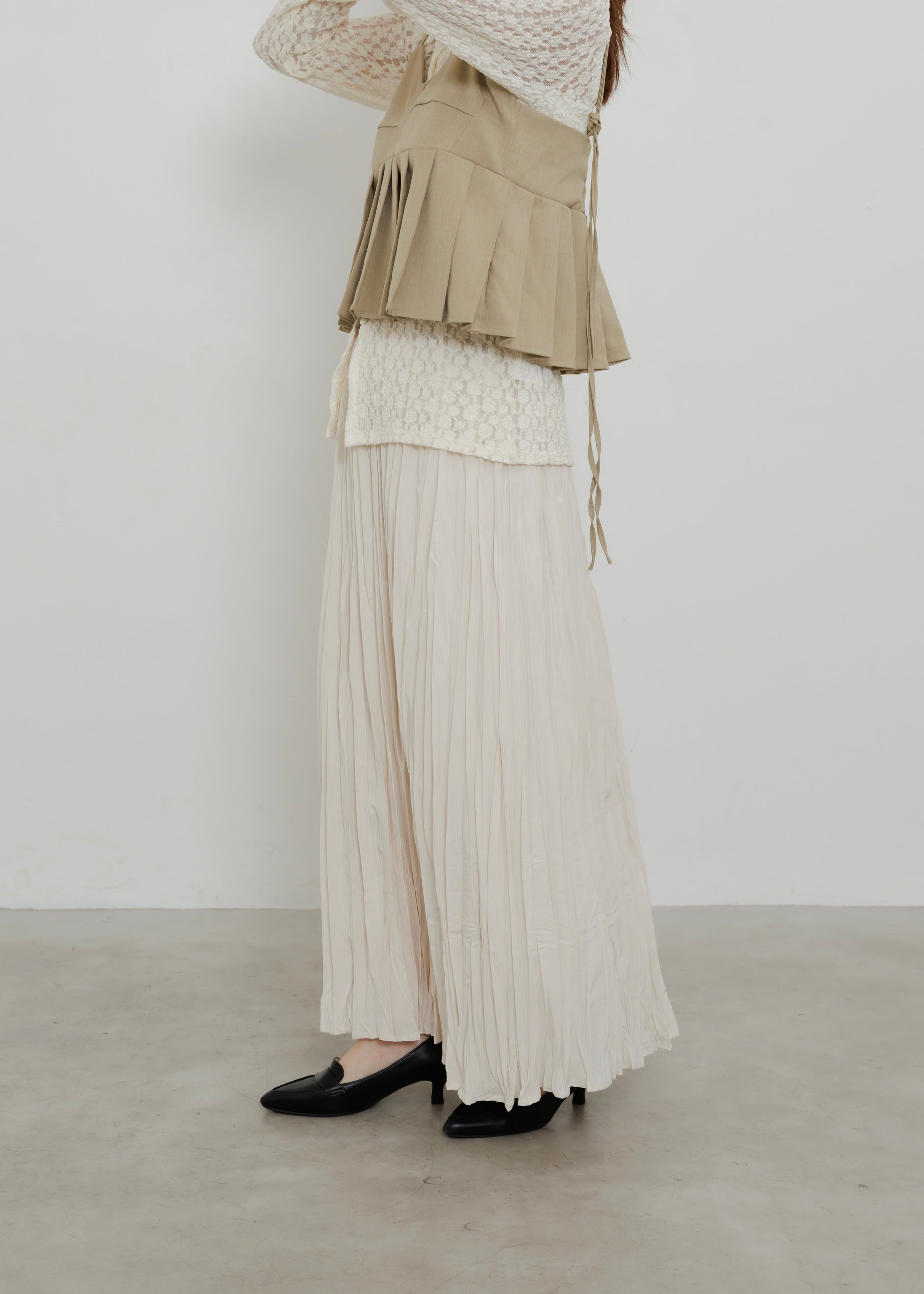 CRUSH PLEATS SKIRT