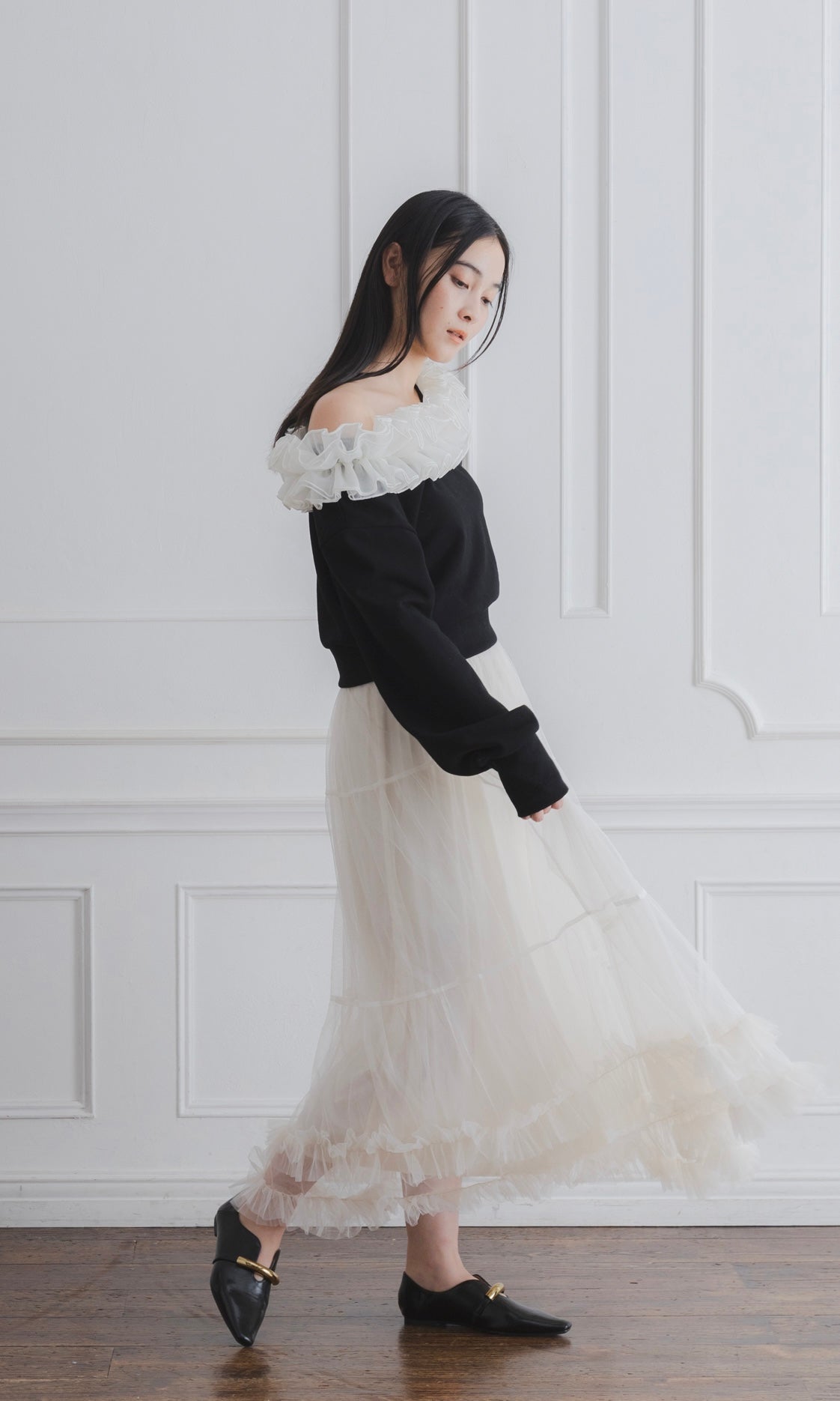 TULLE TIERED SKIRT