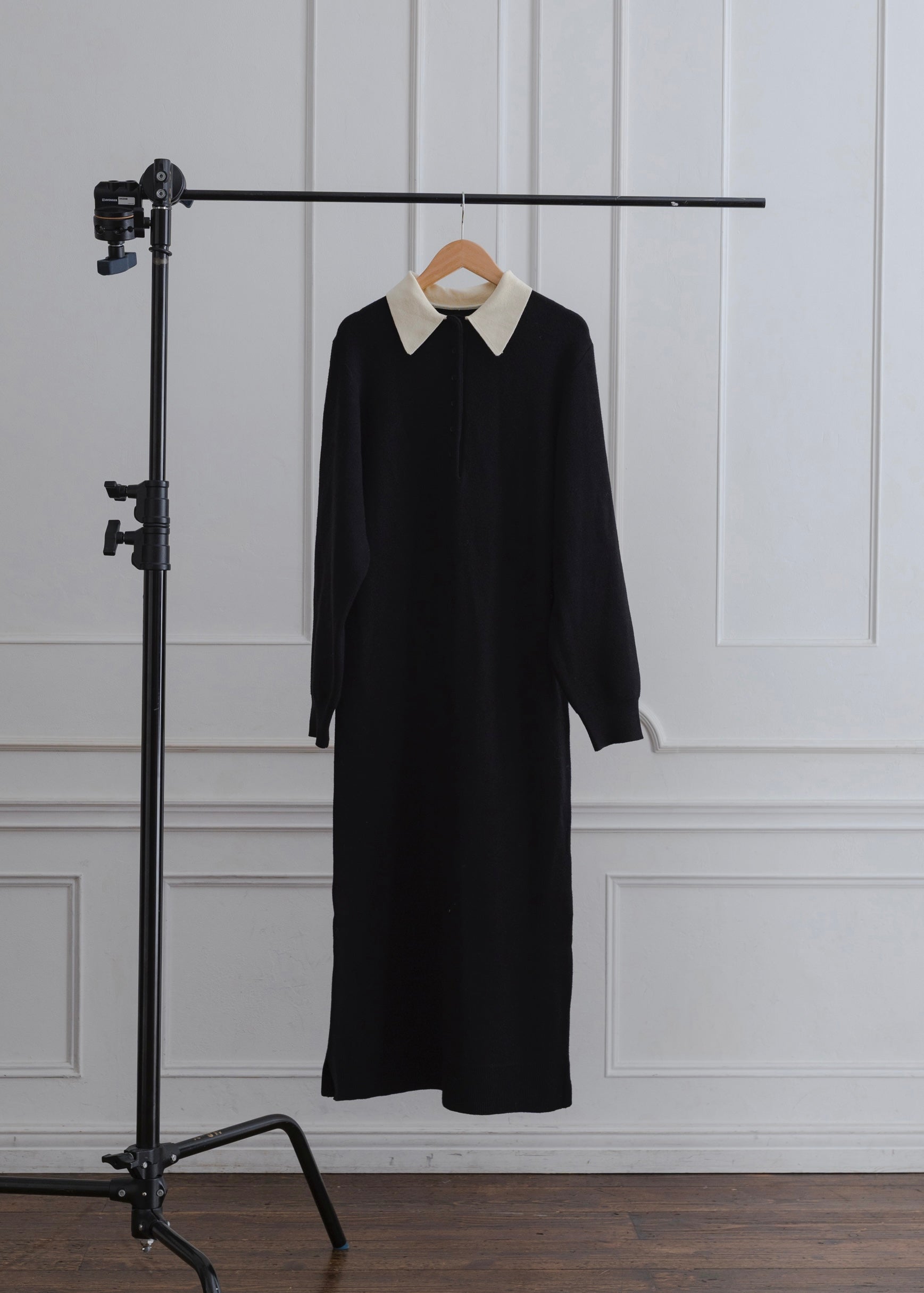 BICOLOR POLO KNIT DRESS