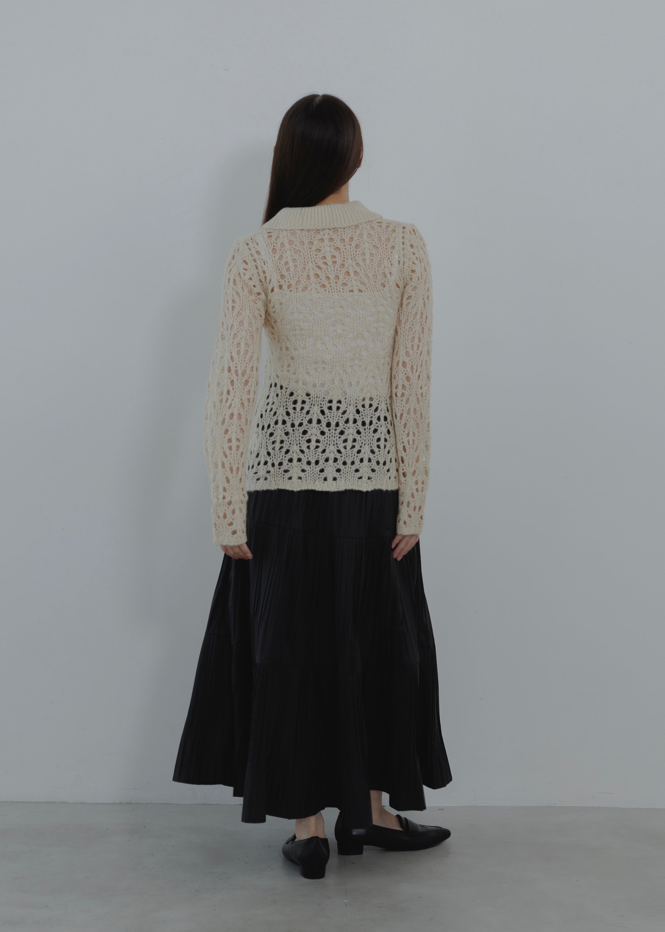 TIERED PLEATS SKIRT