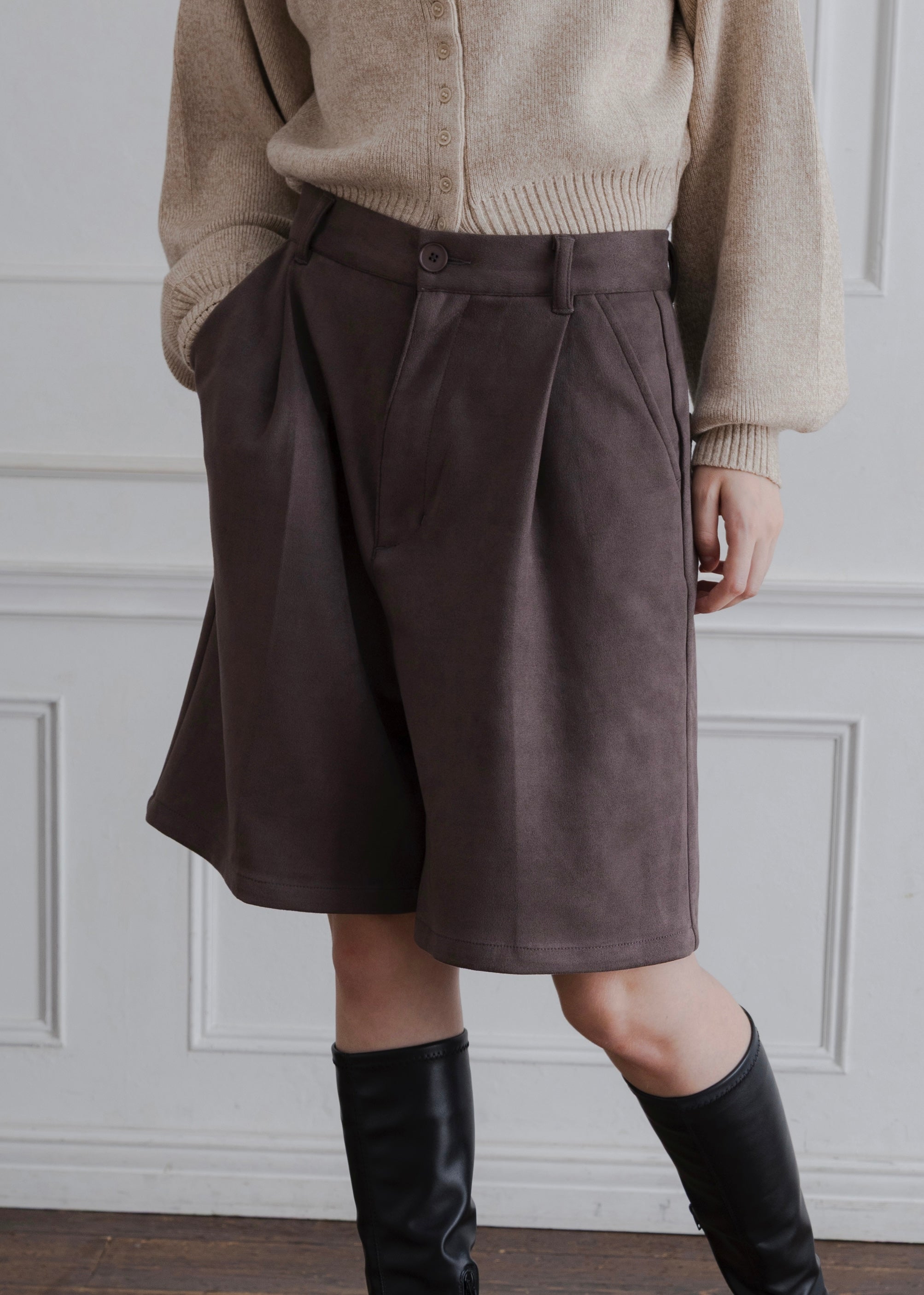 FAUX SUEDE PANTS