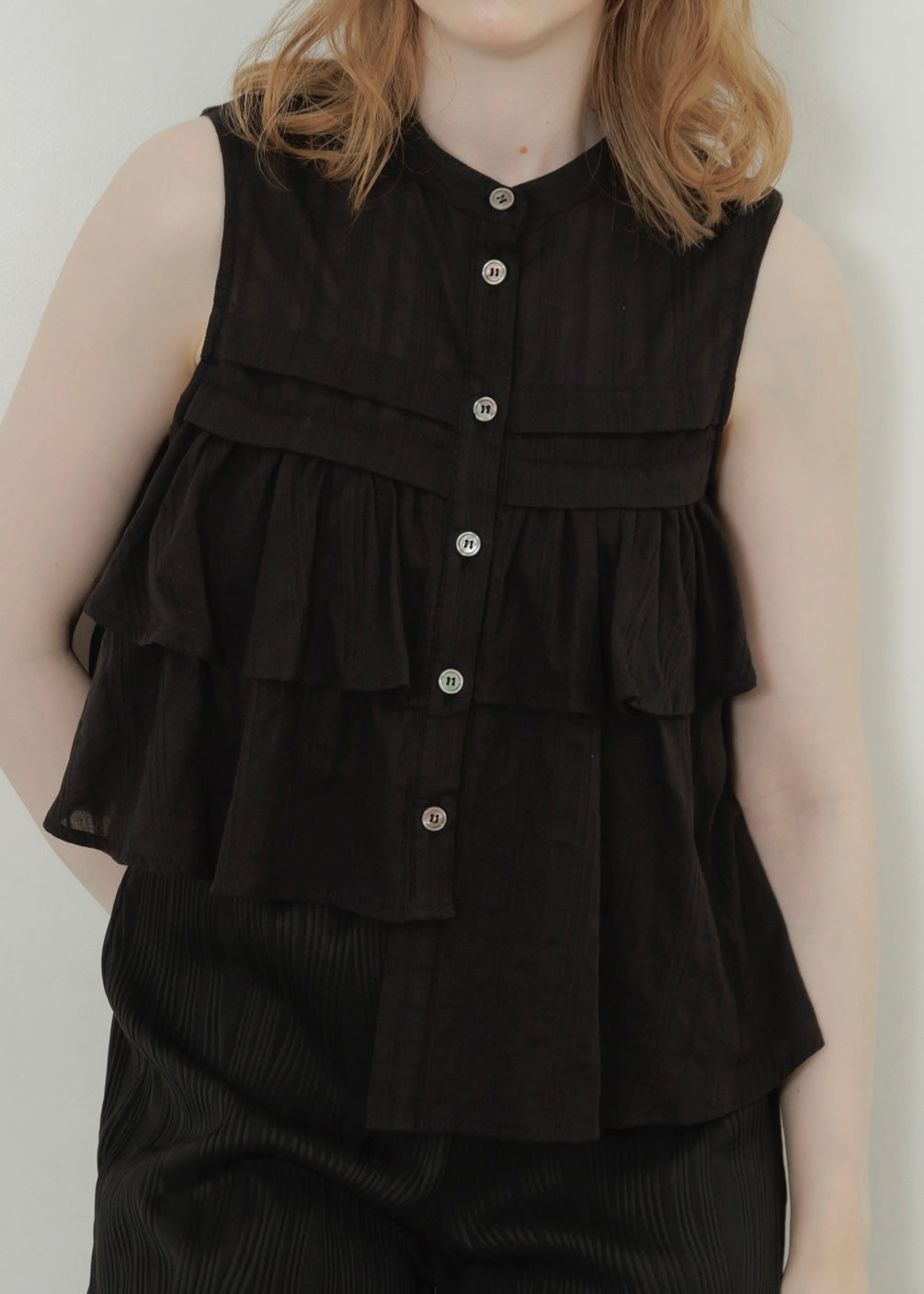 SHEER STRIPE BLOUSE