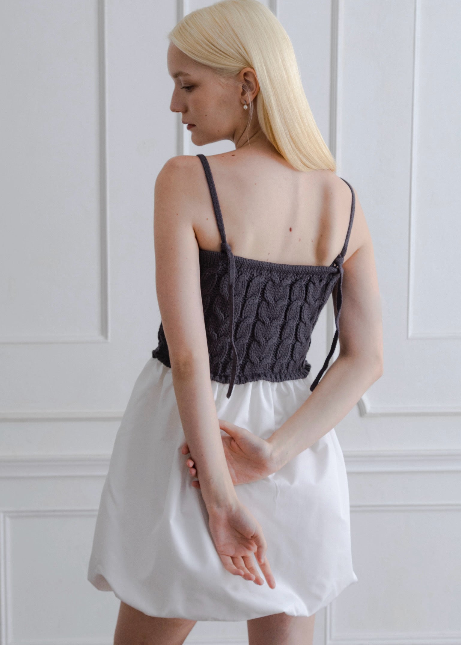 CABLE KNIT BALLOON CAMISOLE