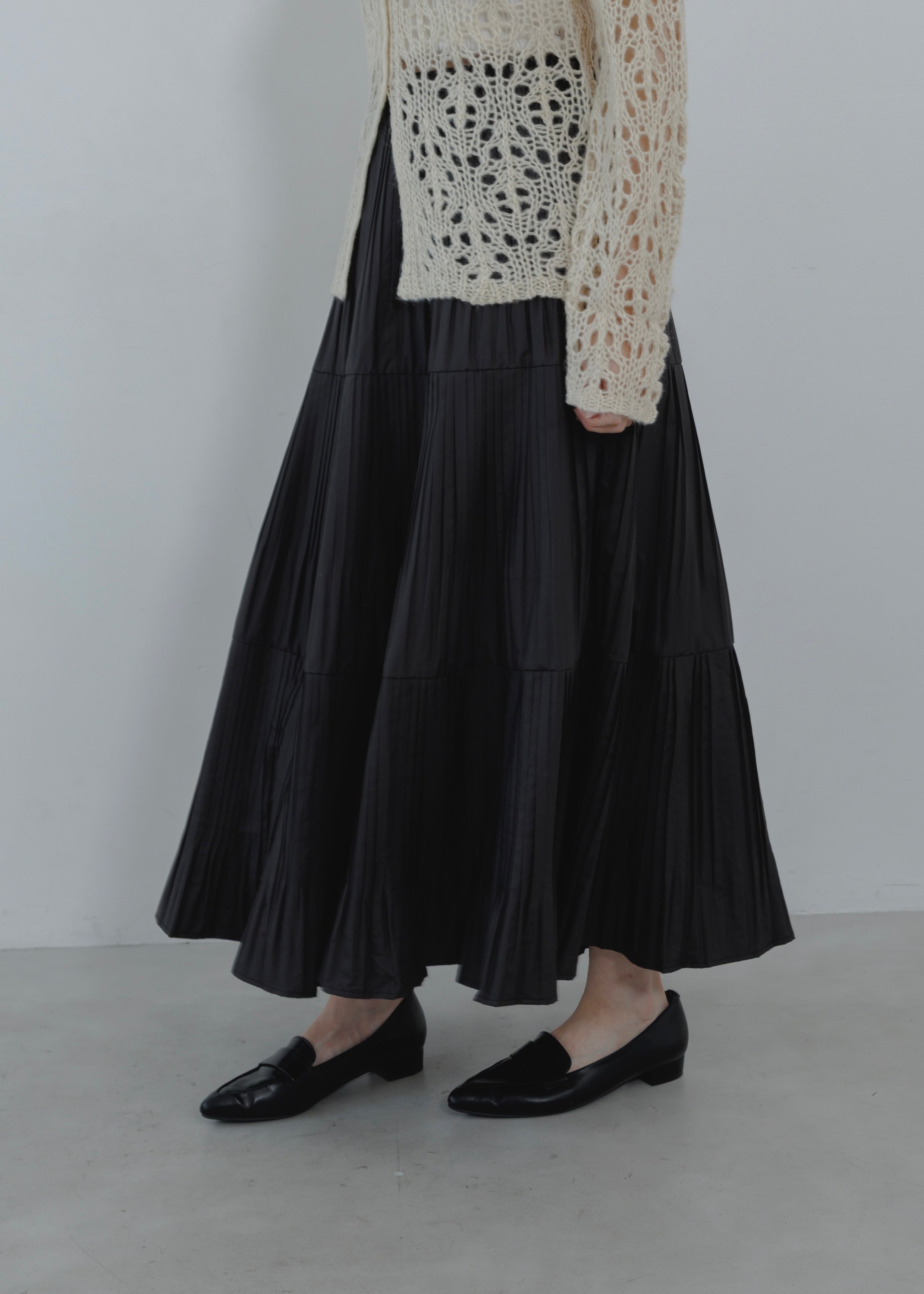 TIERED PLEATS SKIRT