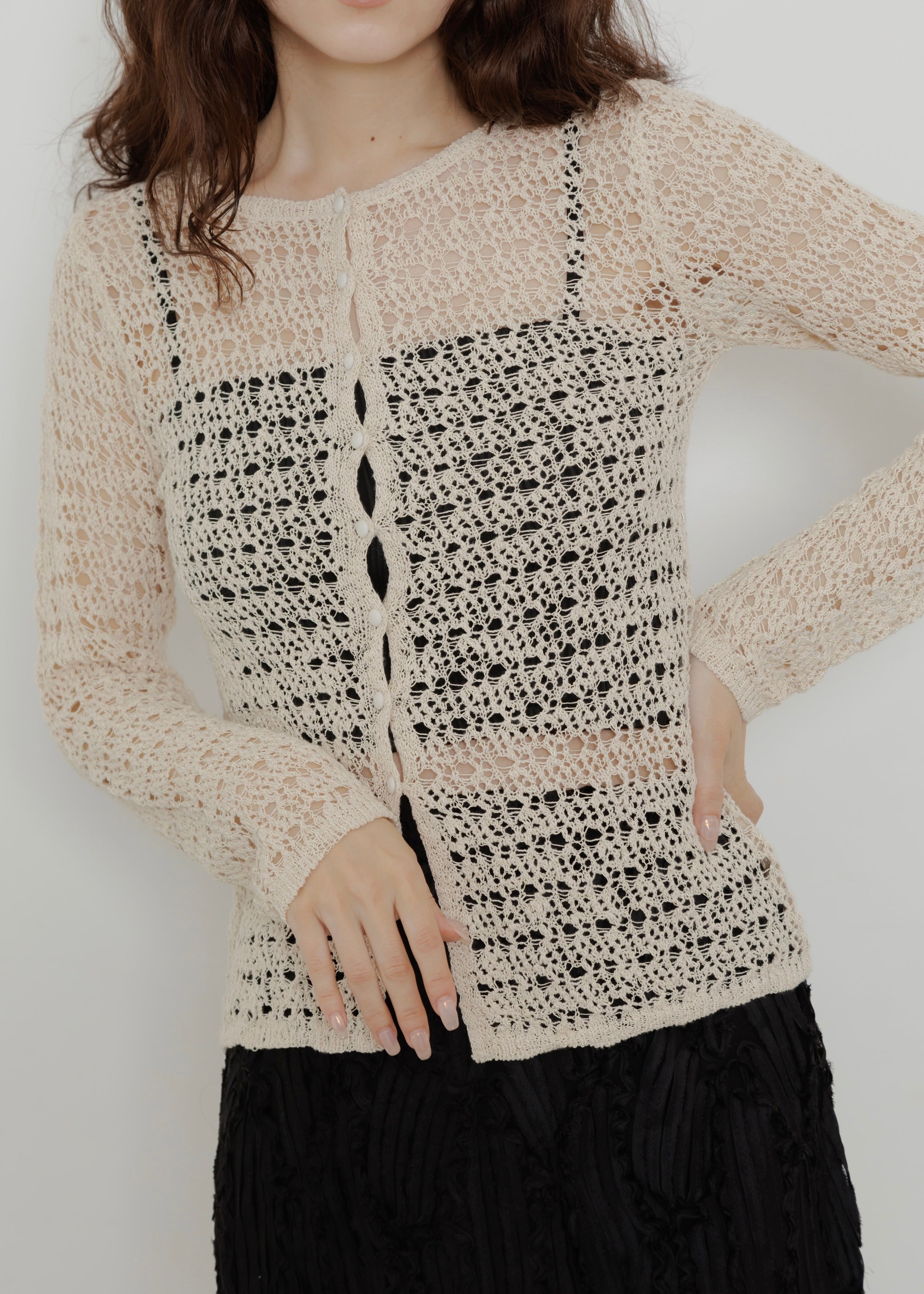 2WAY MESH CARDIGAN