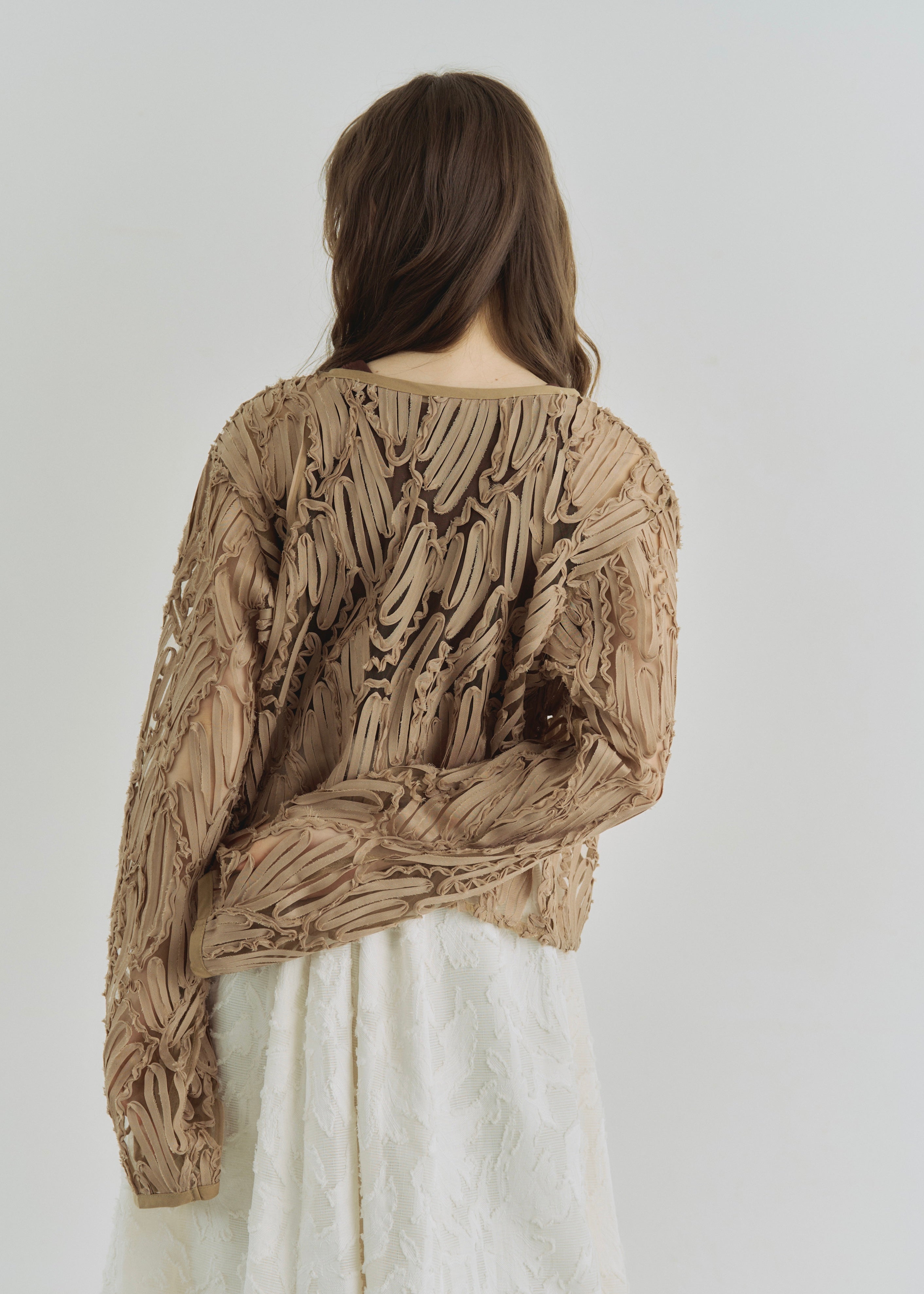 EMBROIDRED TULLE CARDIGAN
