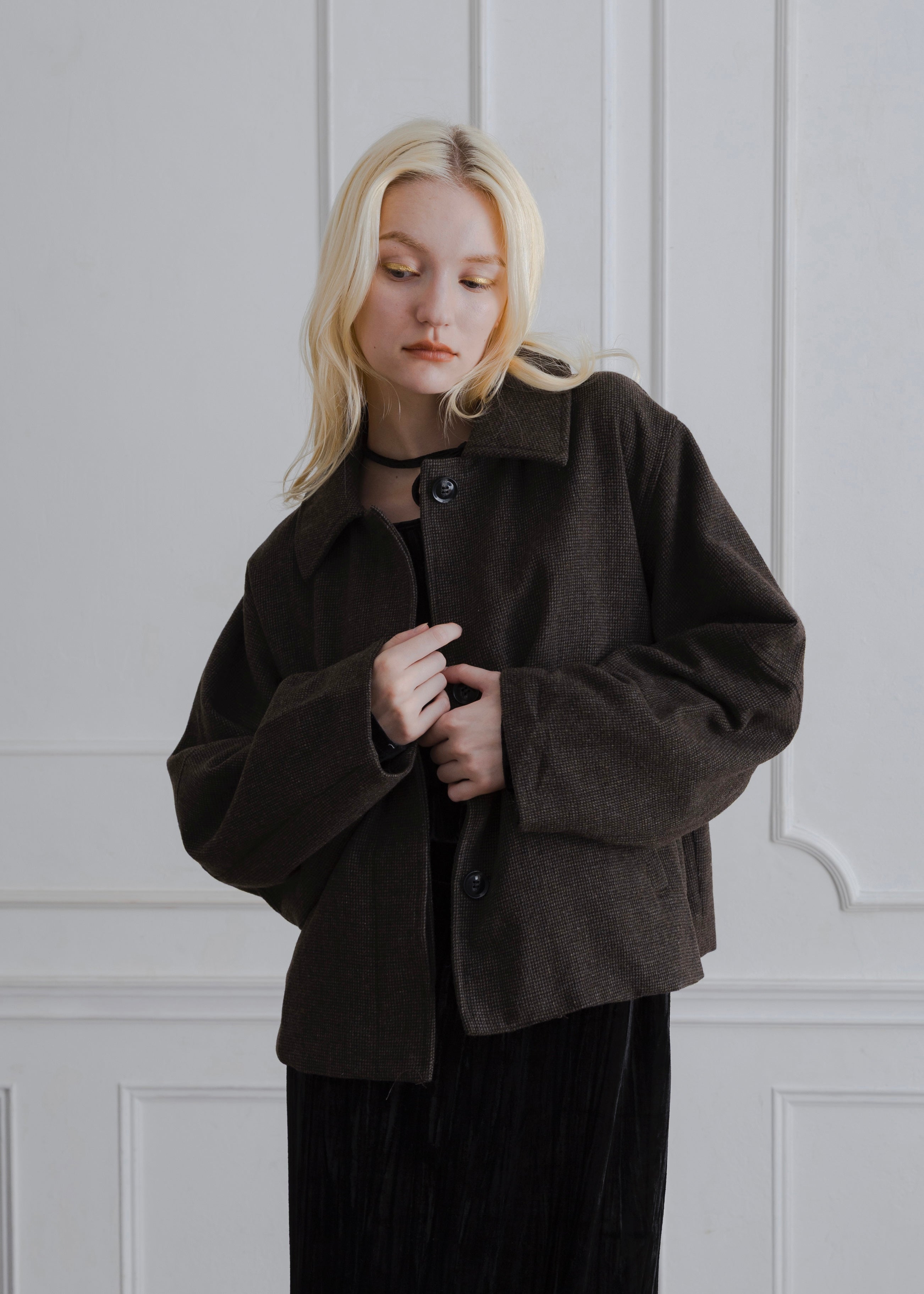 COCOON CHECK JACKET