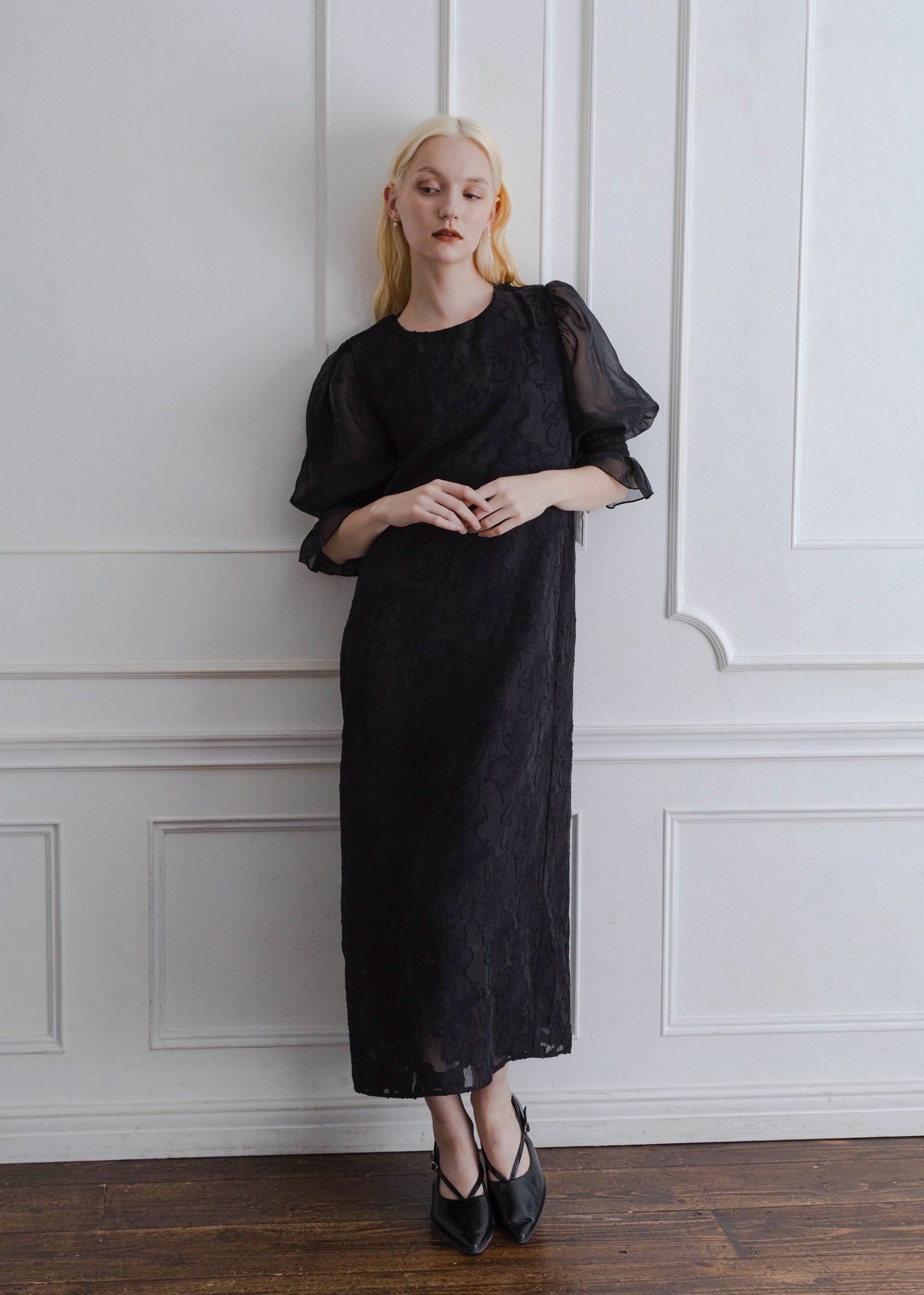 ORGANDY SLEEVE DRESS