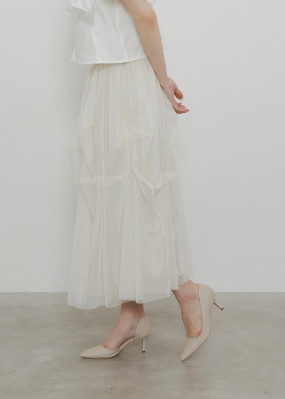 TULLE GATHER SKIRT