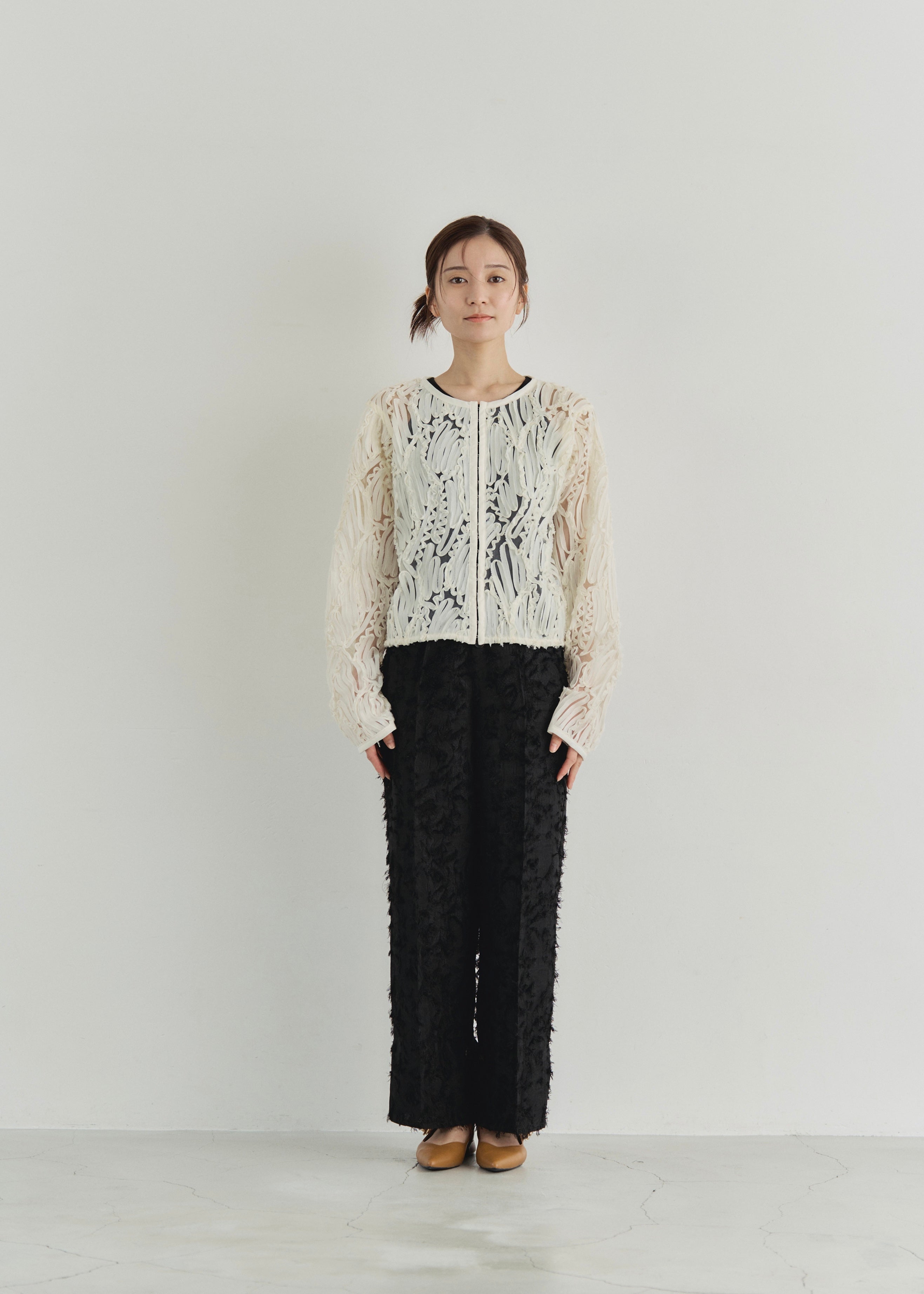 EMBROIDRED TULLE CARDIGAN