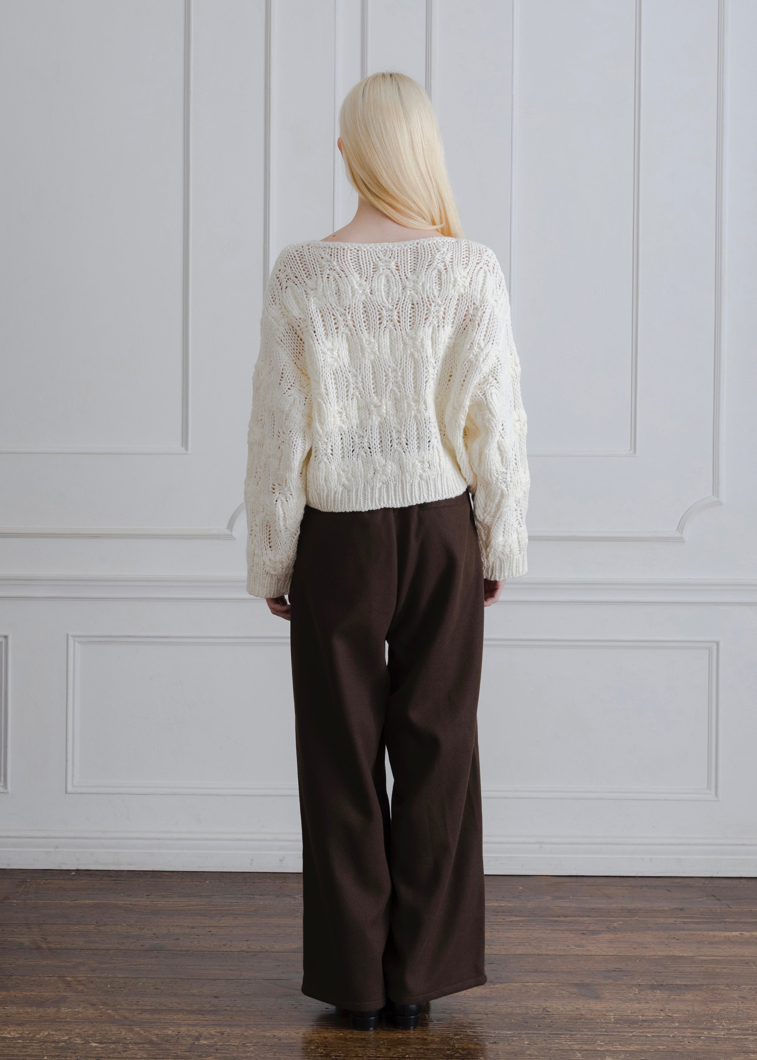 CROPPED KNIT PULLOVER