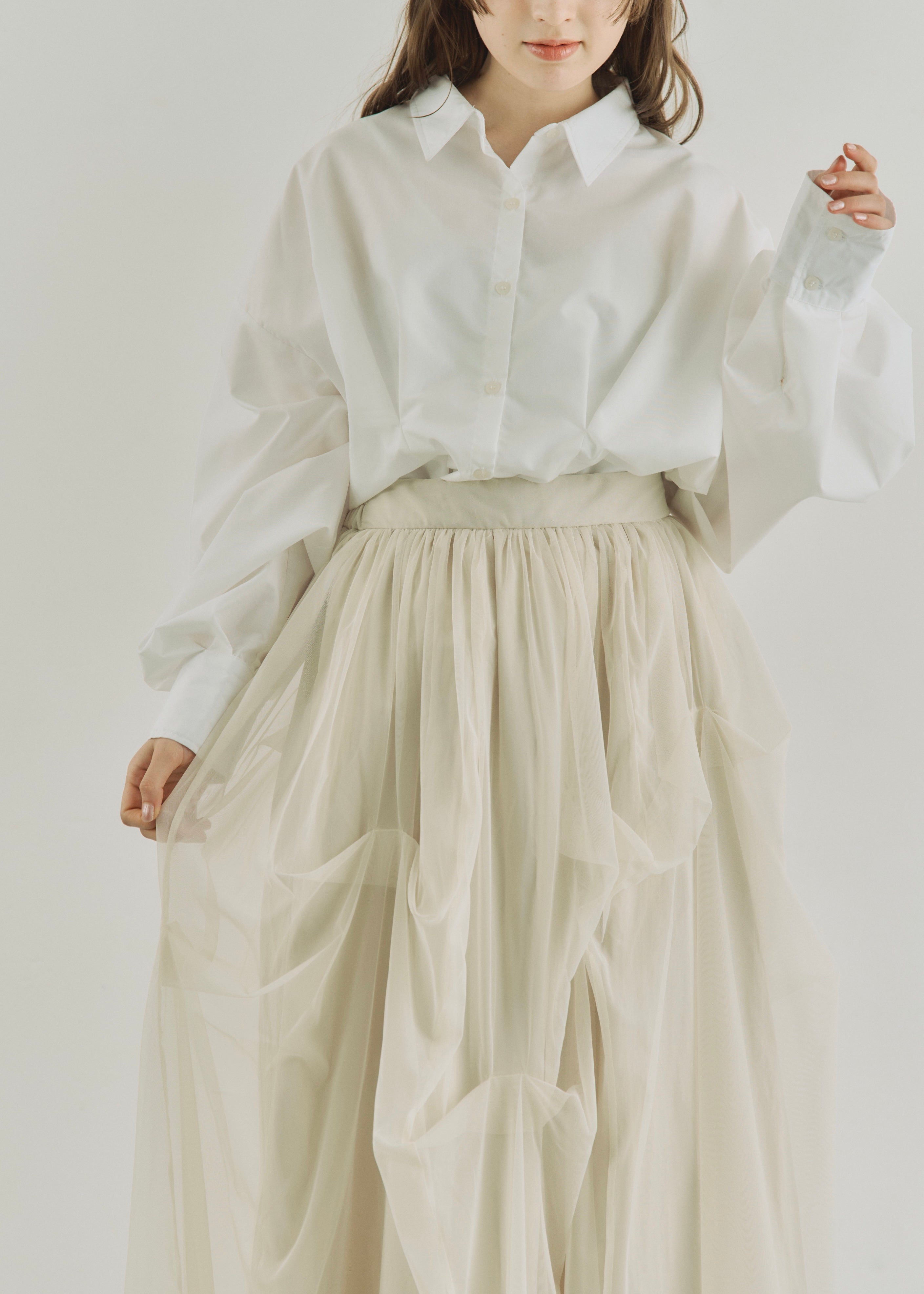 TULLE GATHER SKIRT