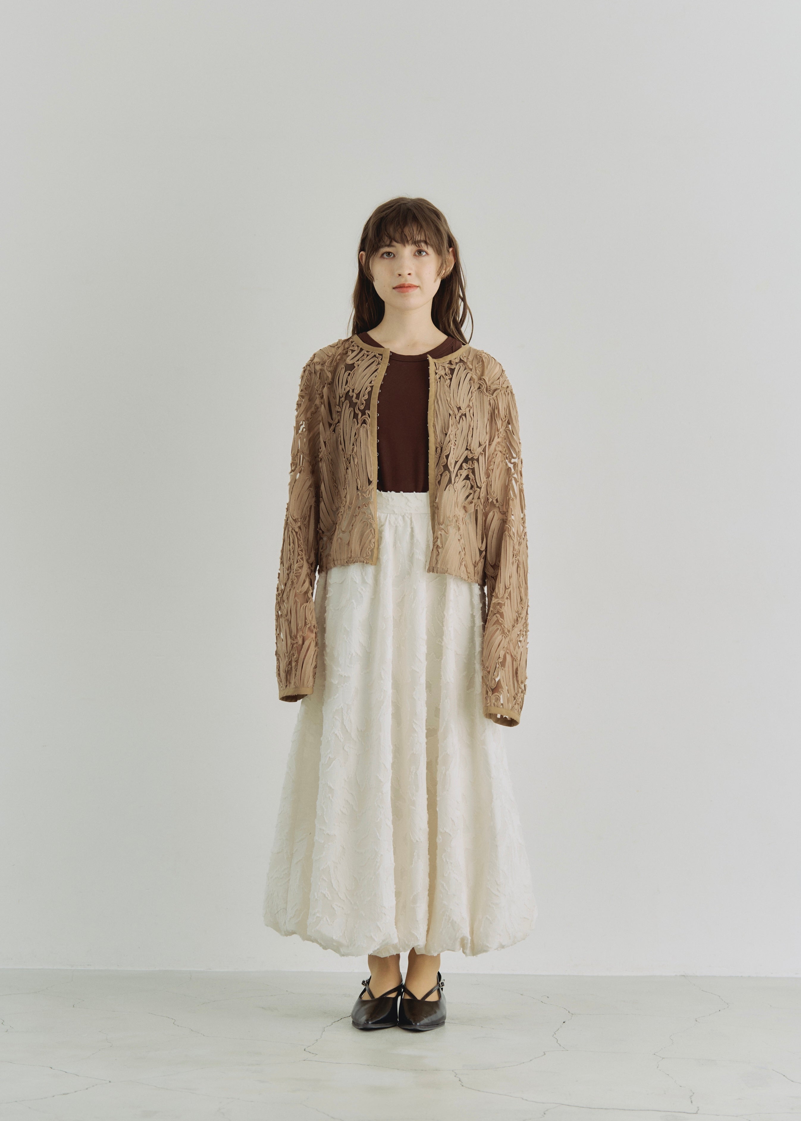 EMBROIDRED TULLE CARDIGAN