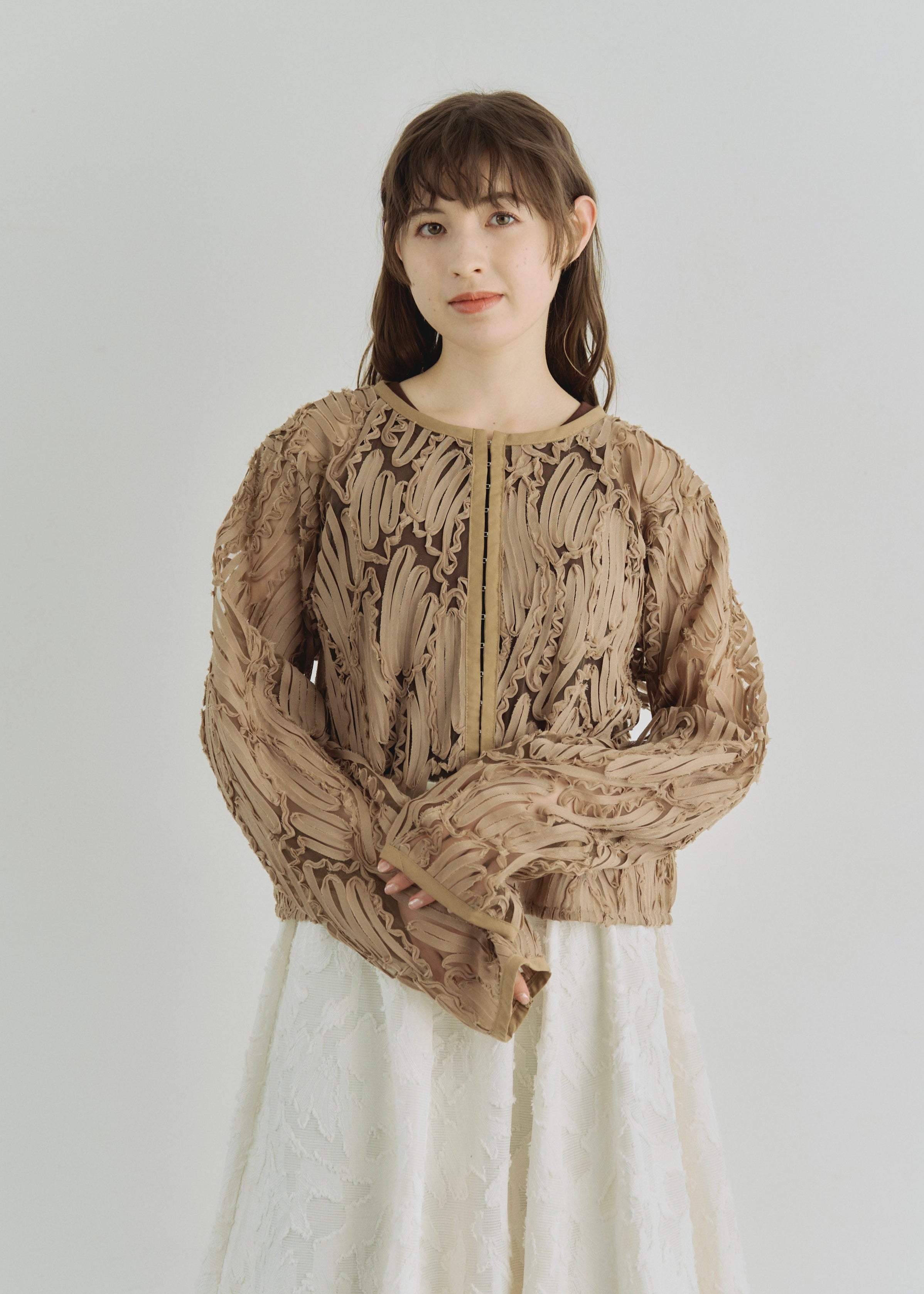 EMBROIDRED TULLE CARDIGAN