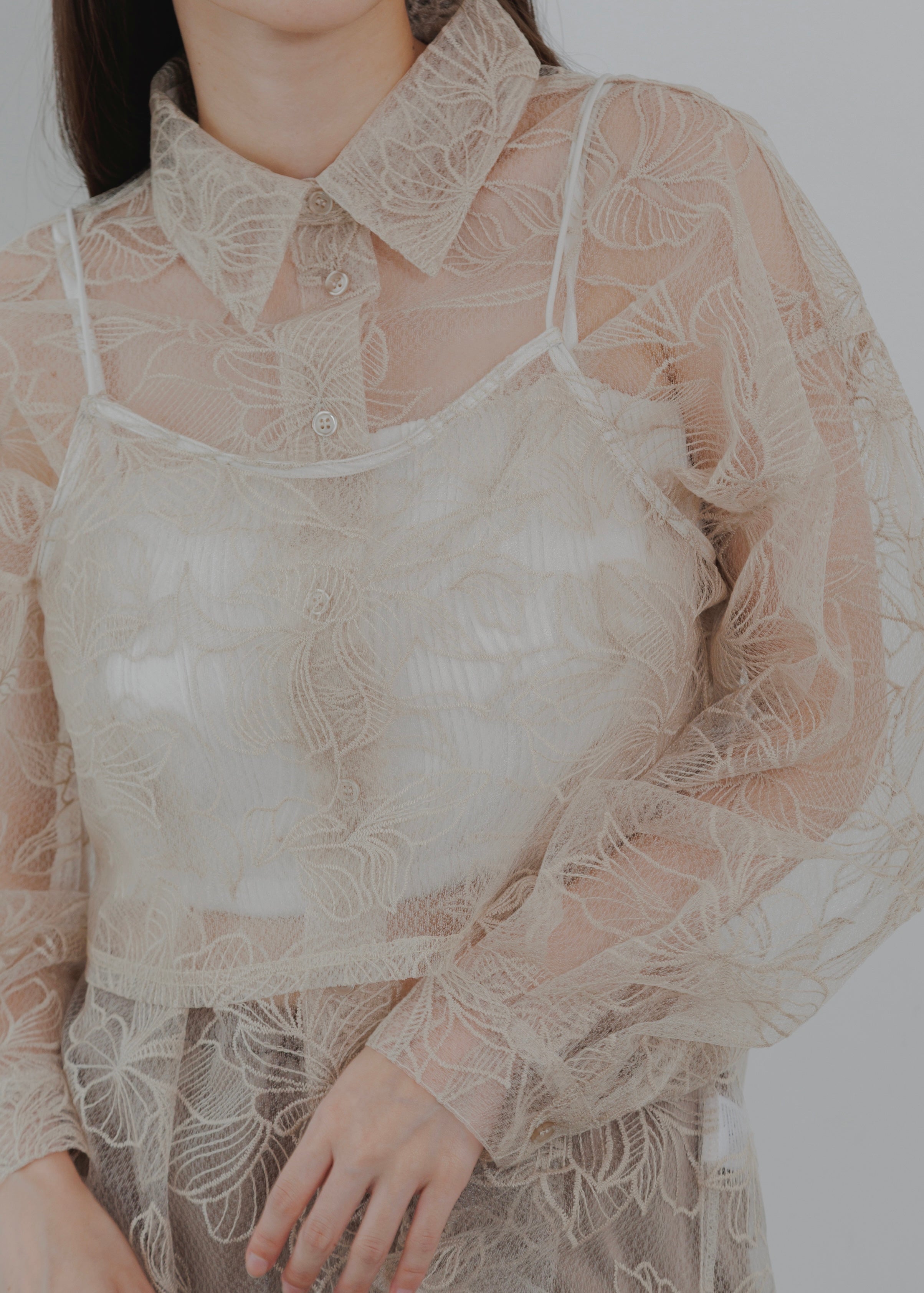 FLOWER TULLE CAMISOLE