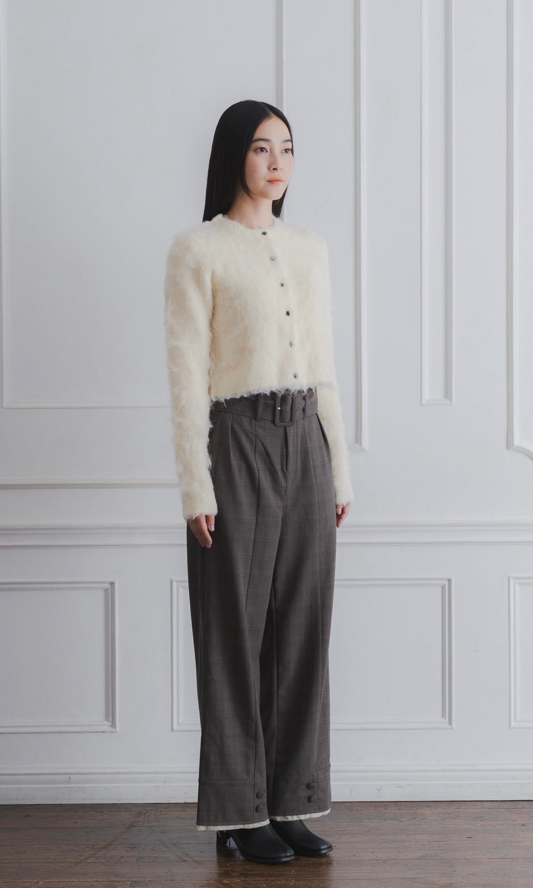 MOHAIR TOUCH CROPPED CARDIGAN