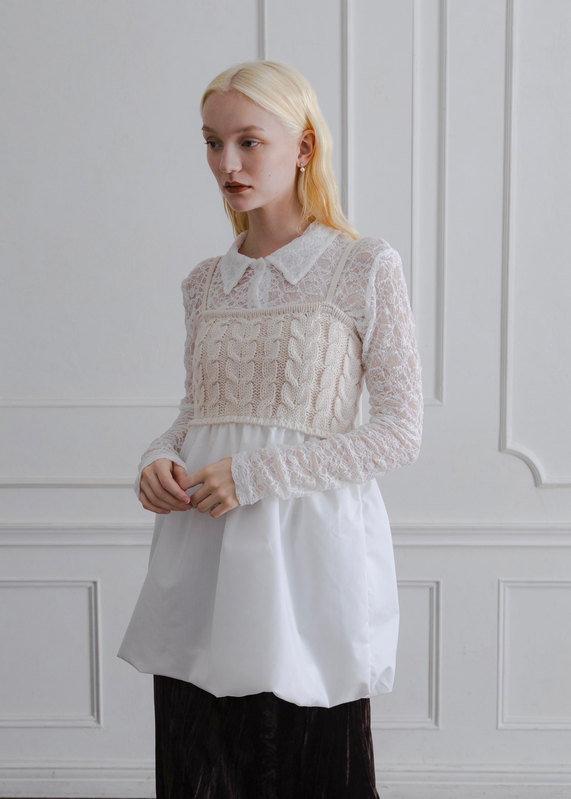 CABLE KNIT BALLOON CAMISOLE